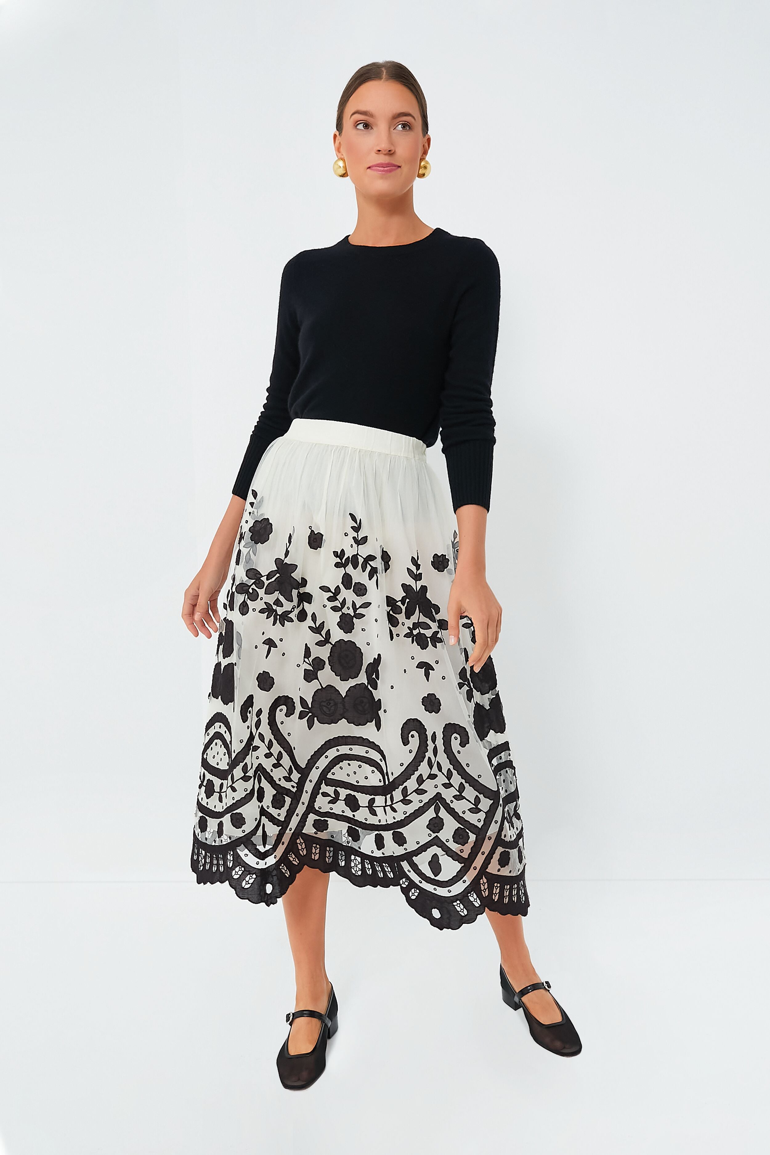 Multi Joelle Applique A-Line Skirt | Sea New York