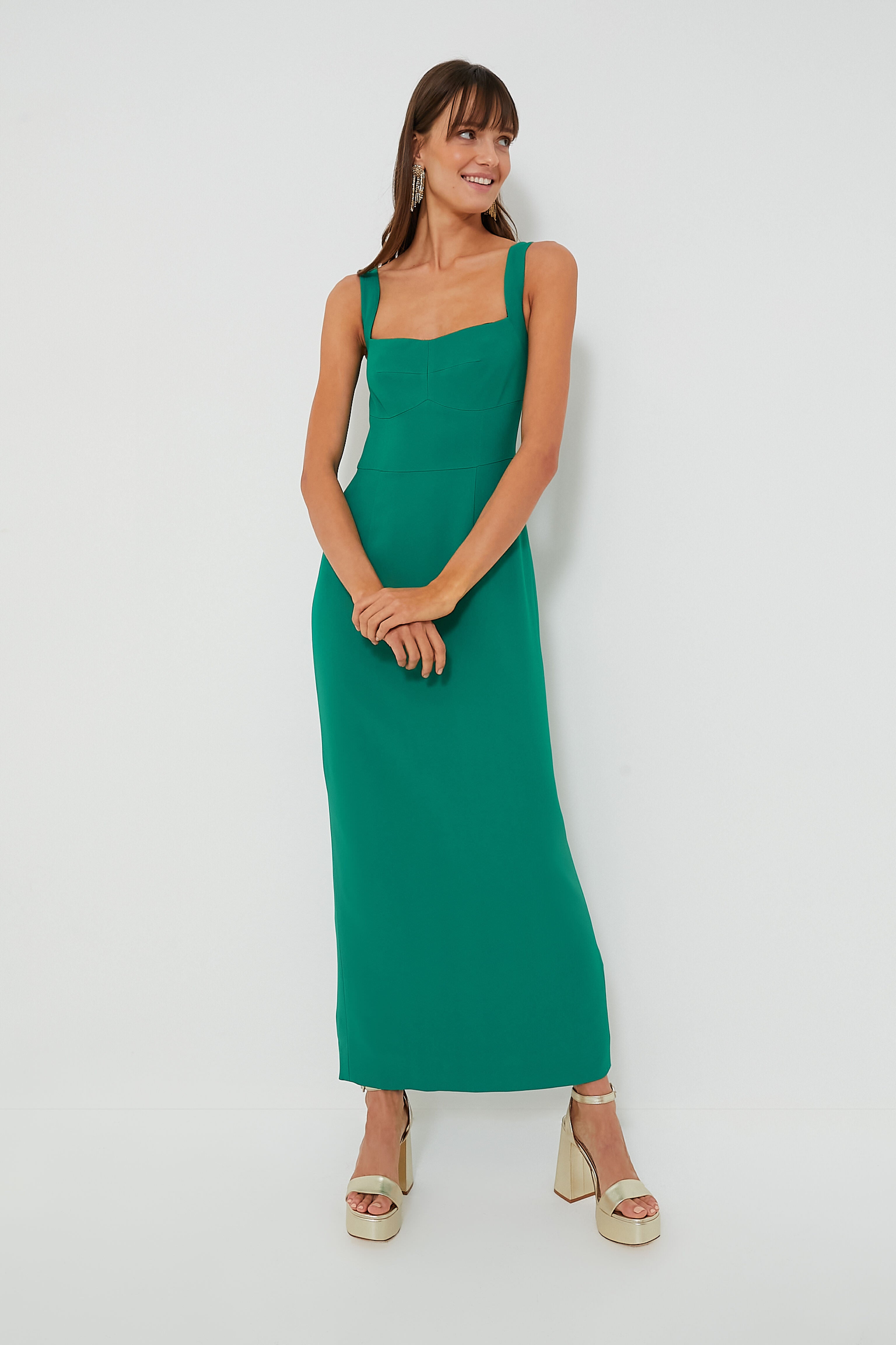 Emerald Green Rachel C Dress | Saloni
