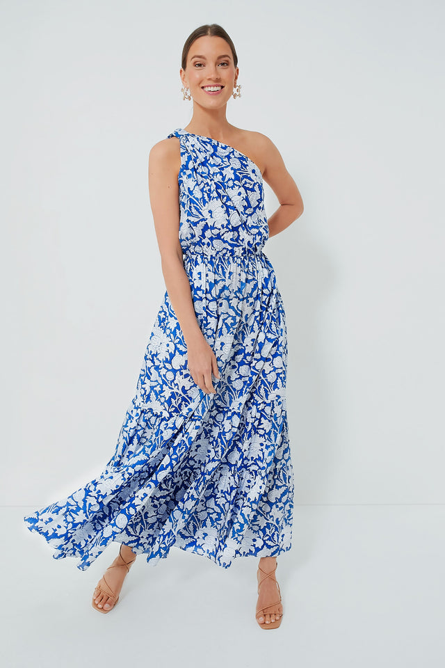 Horton Lane  Blue & White Floral Maxi Dress (Maternity)