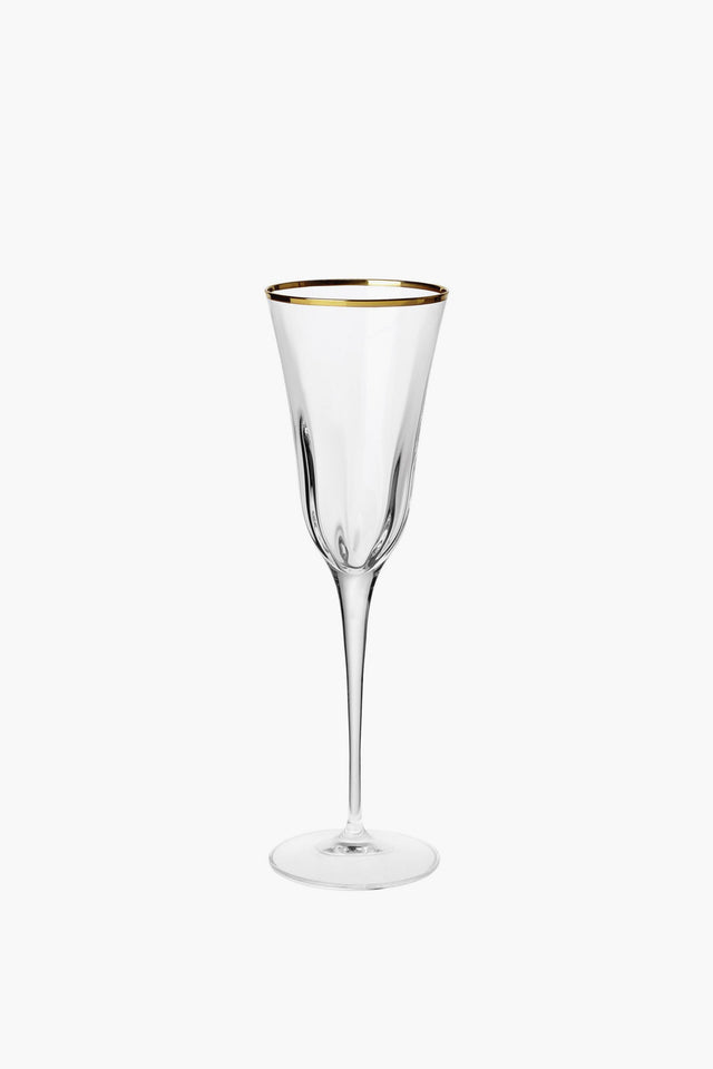 Vietri Contessa Assorted Champagne Glasses - Set of 4