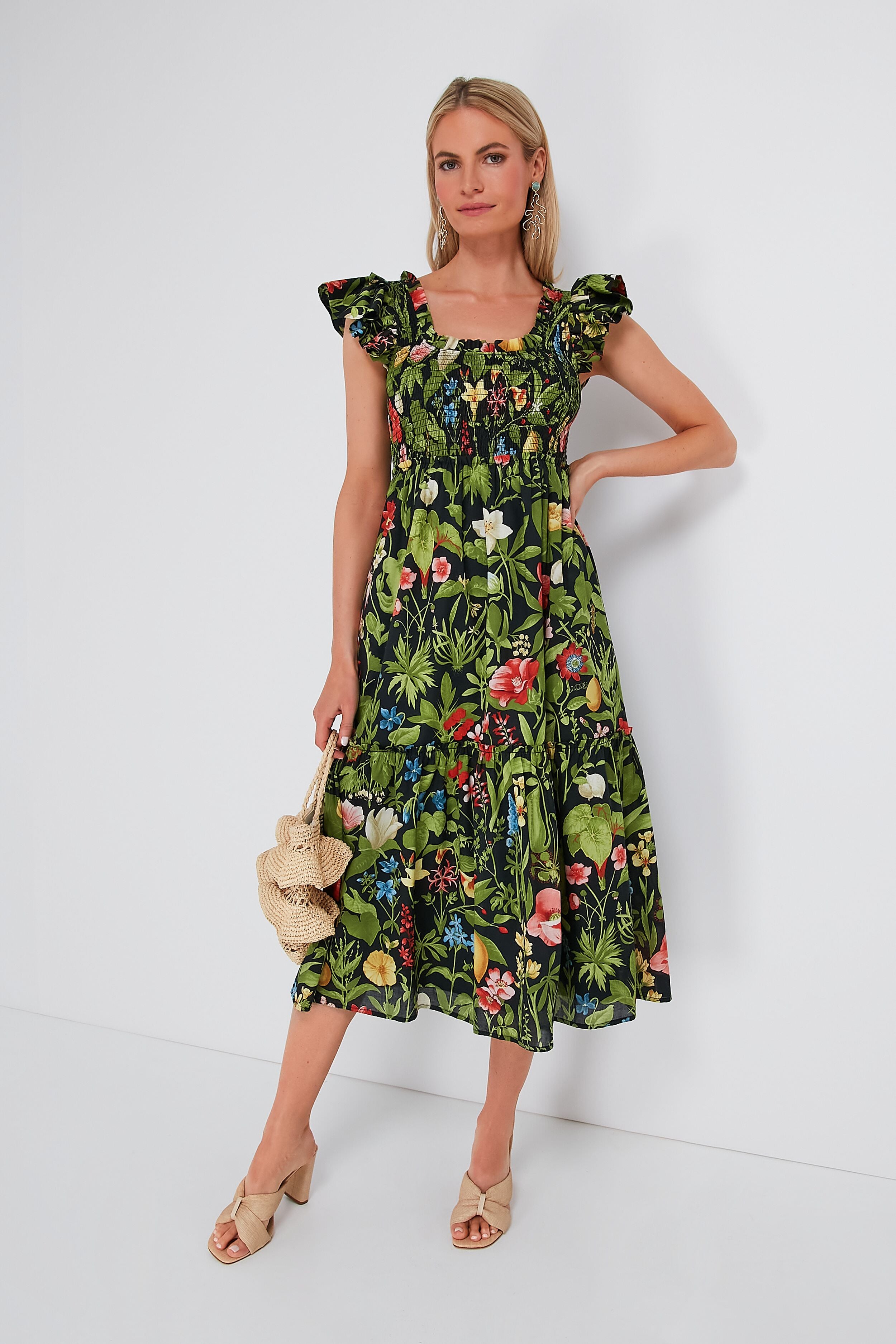 Noir Blooming Botanical Mallie Dress