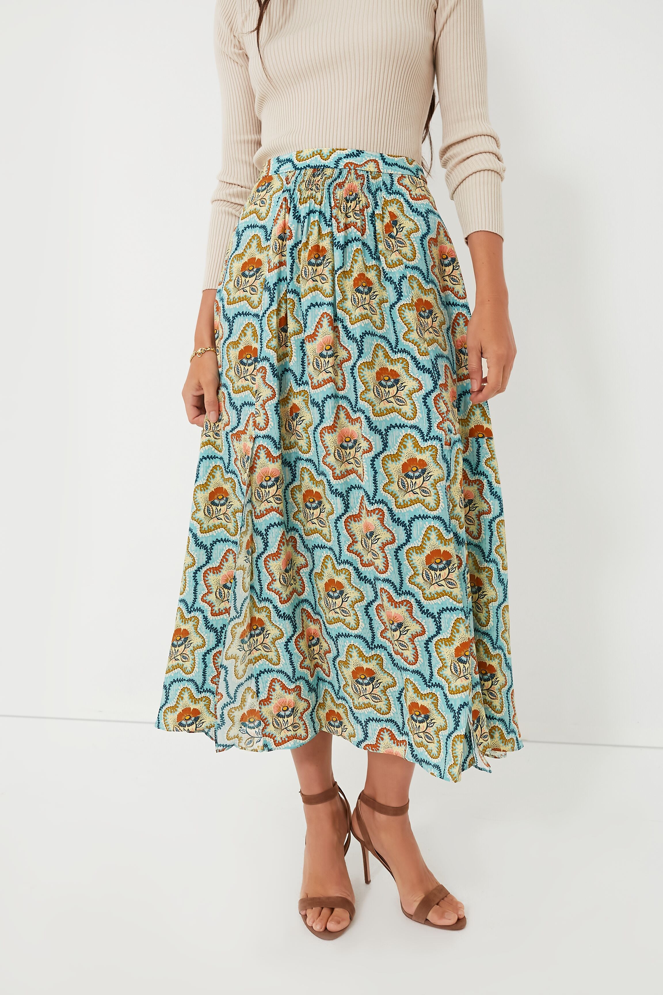 Tea Time Flower Tucker Skirt | Hunter Bell