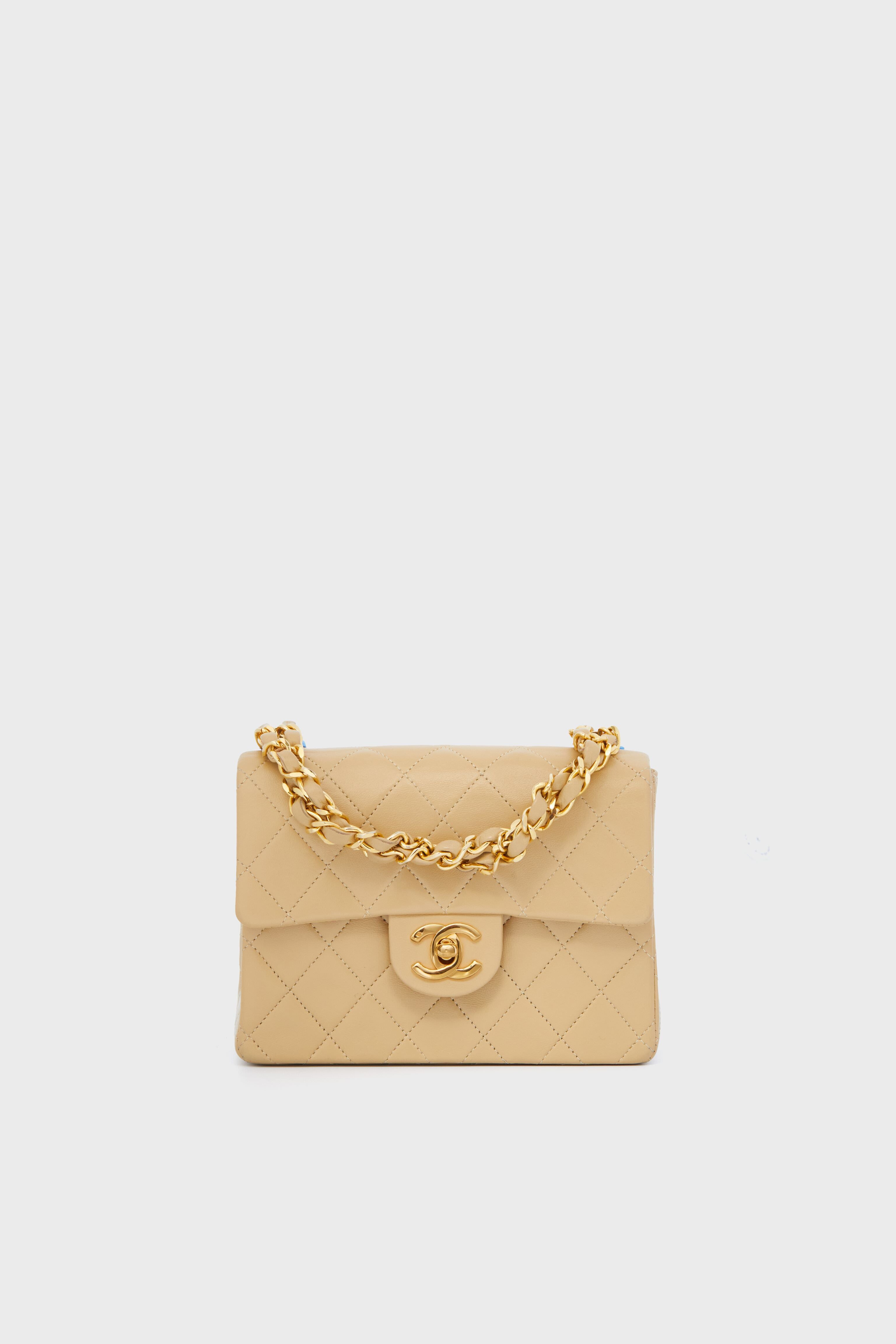 CHANEL Beige Mini Square Vintage Bag | Tuckernuck Archive Collection