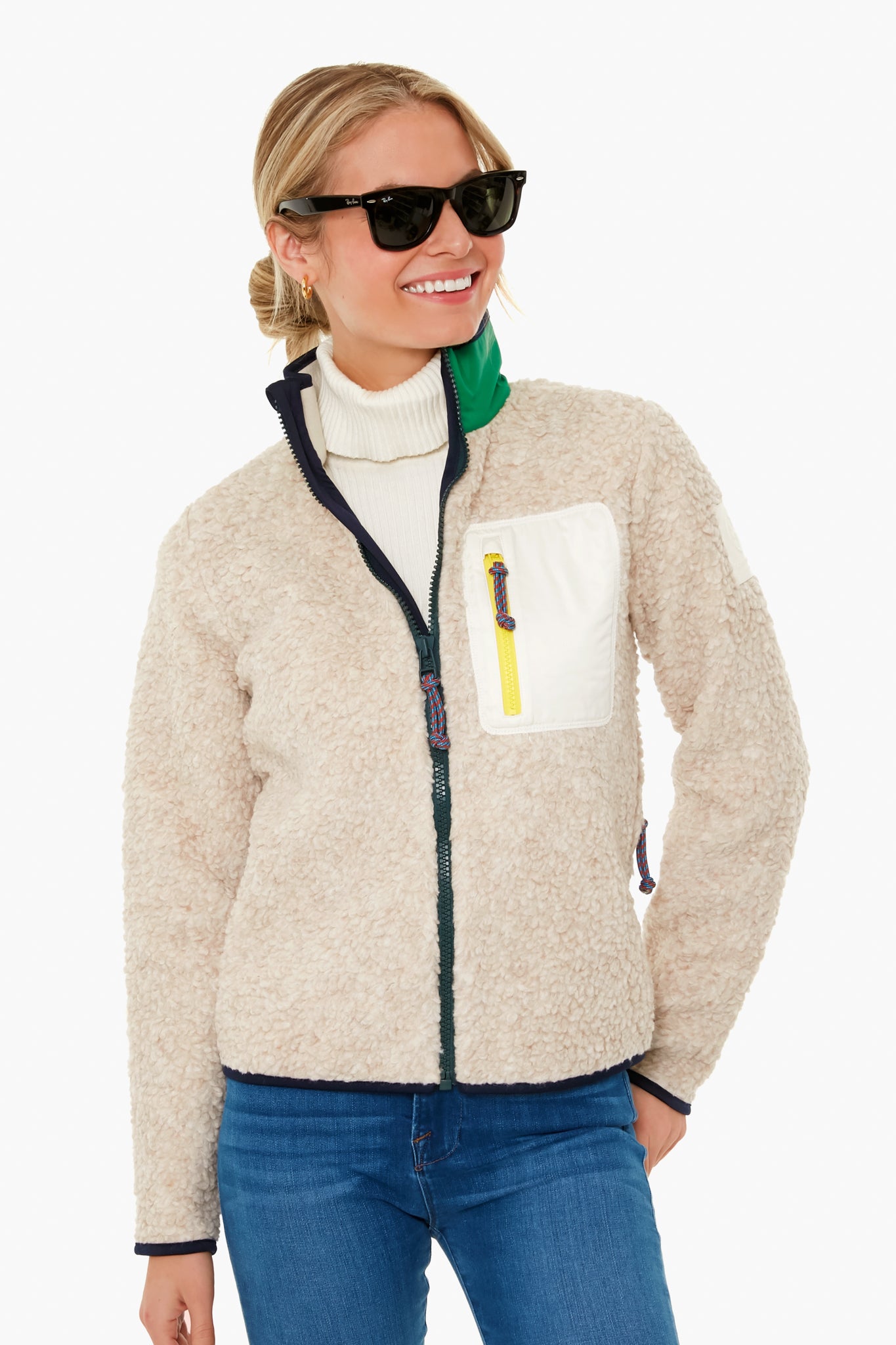 Natural Heather Sherpa Fleece Jacket | TORY SPORT | Tuckernuck