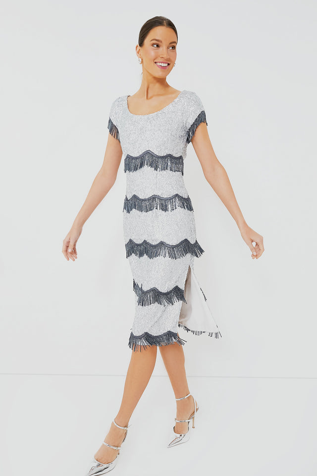 Catherine Deane Short-sleeve Tiered Lace A-line Cocktail Dress In Blusher/ almond, ModeSens