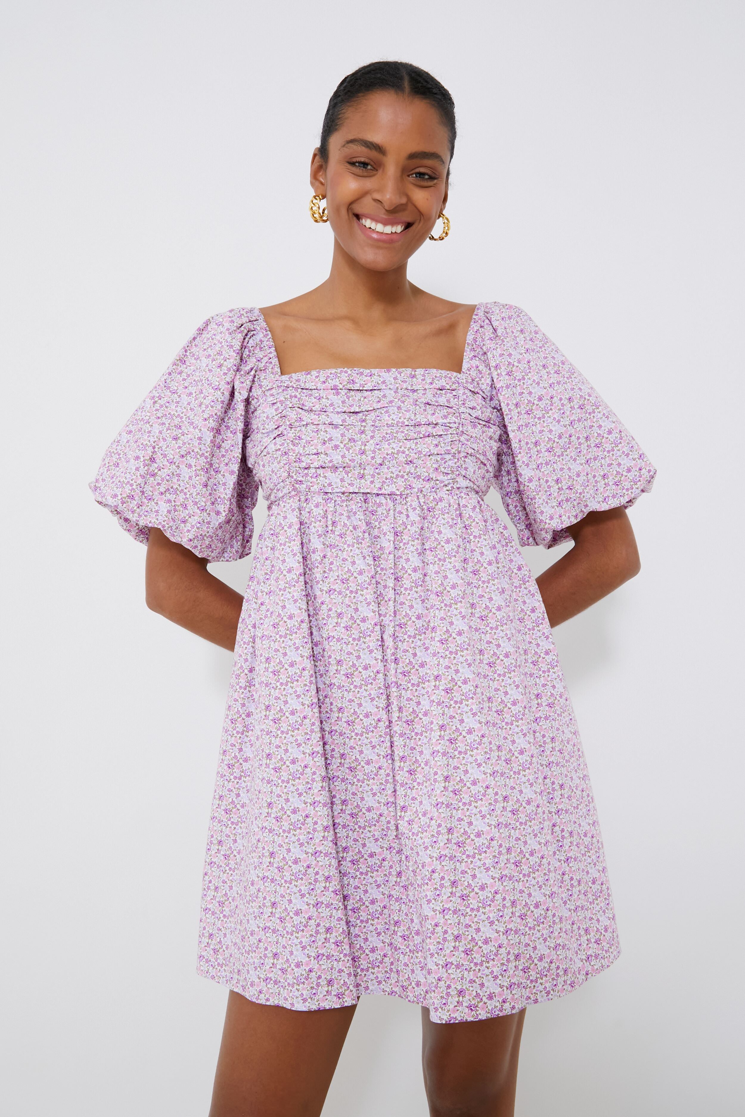 Purple Floral Bartlett Mini Dress | Hyacinth House | Tuckernuck