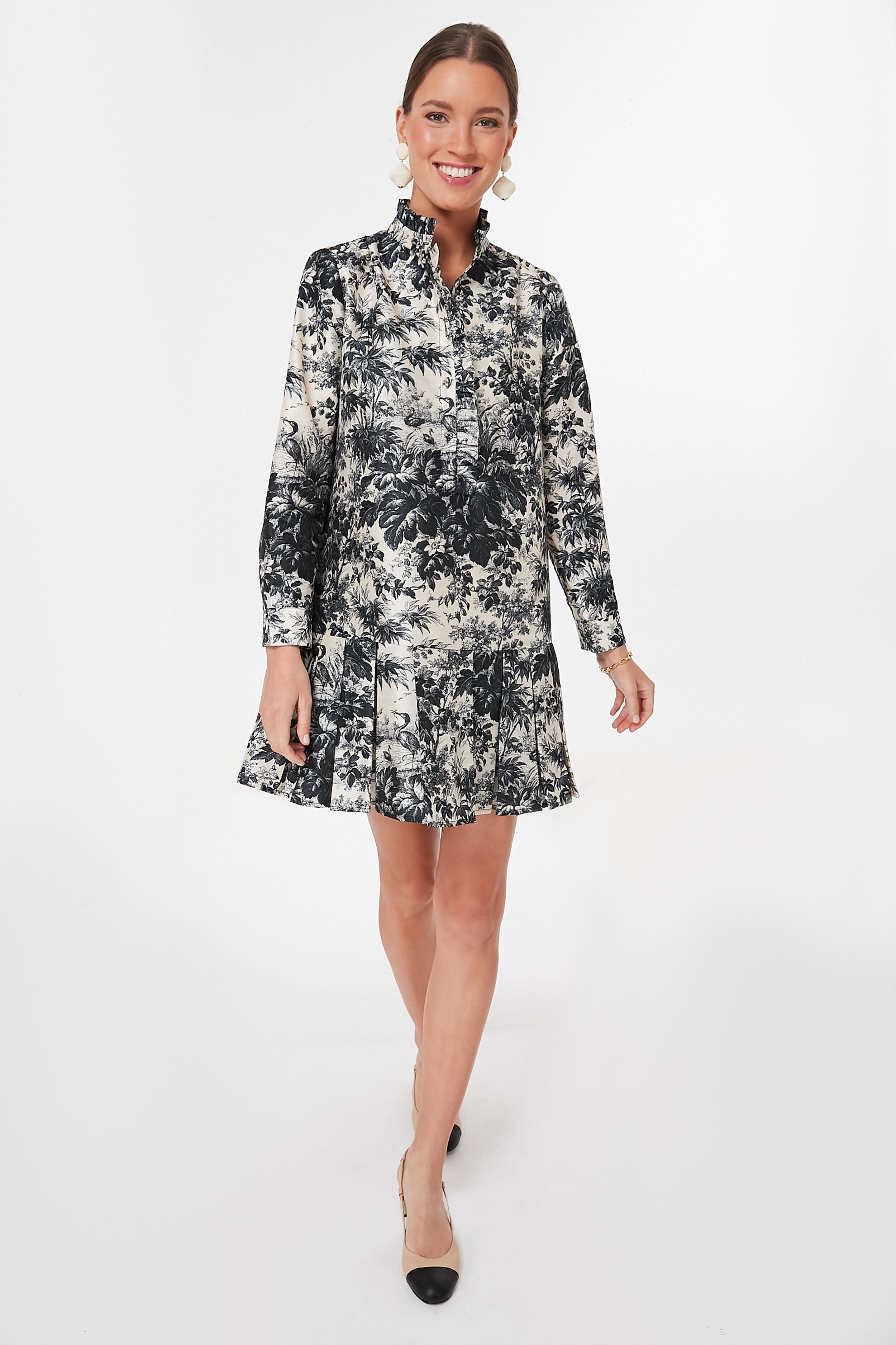 Noir Cypress Toile Tate Dress | Tuckernuck