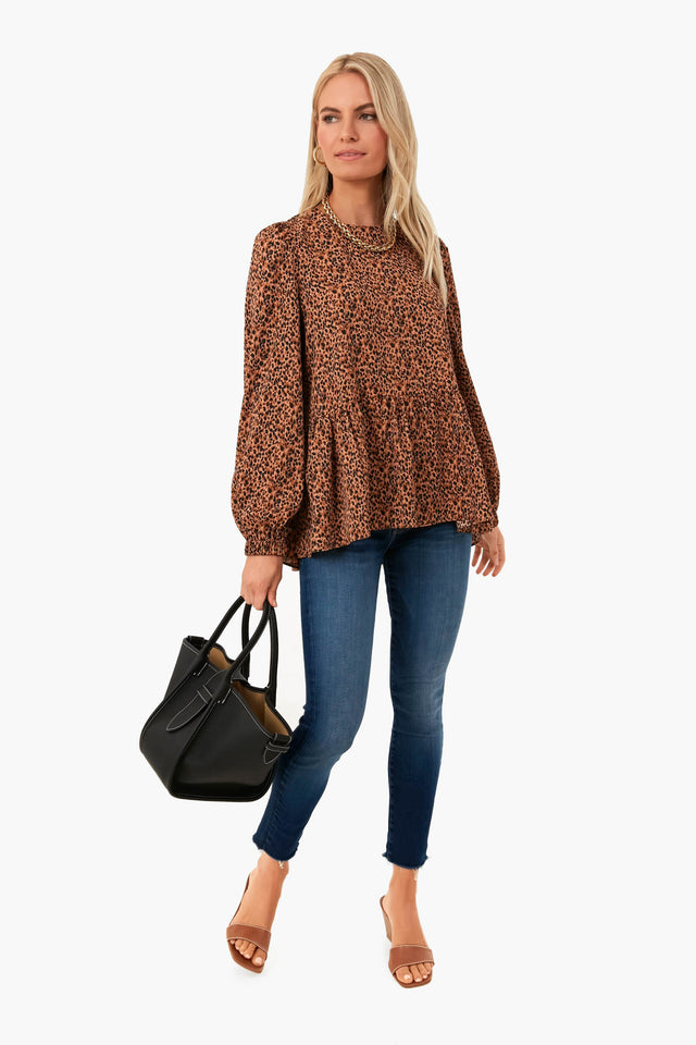 Black Carlota Peplum Blouse