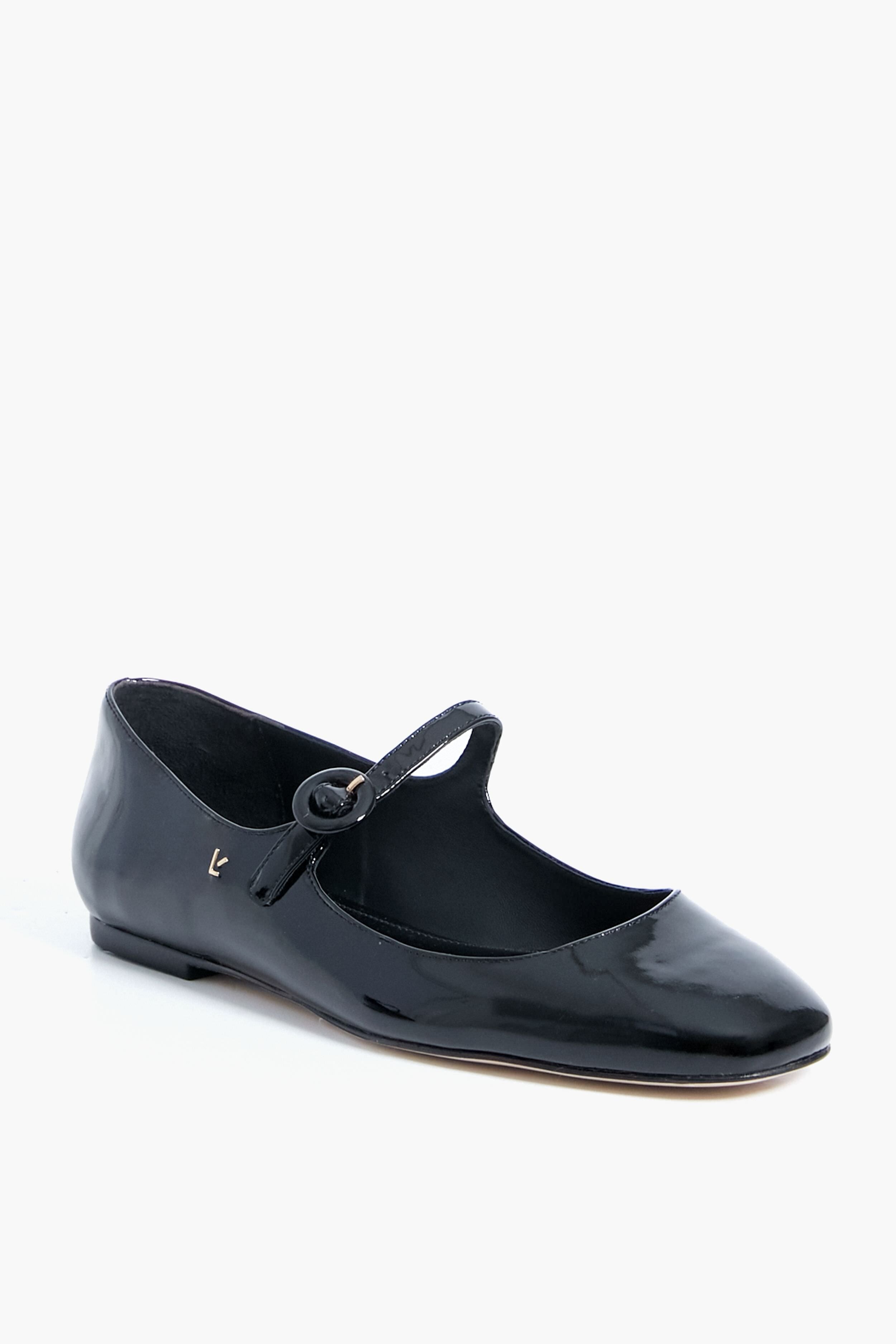 Black Patent Leather Blair Ballet Flats | Larroude