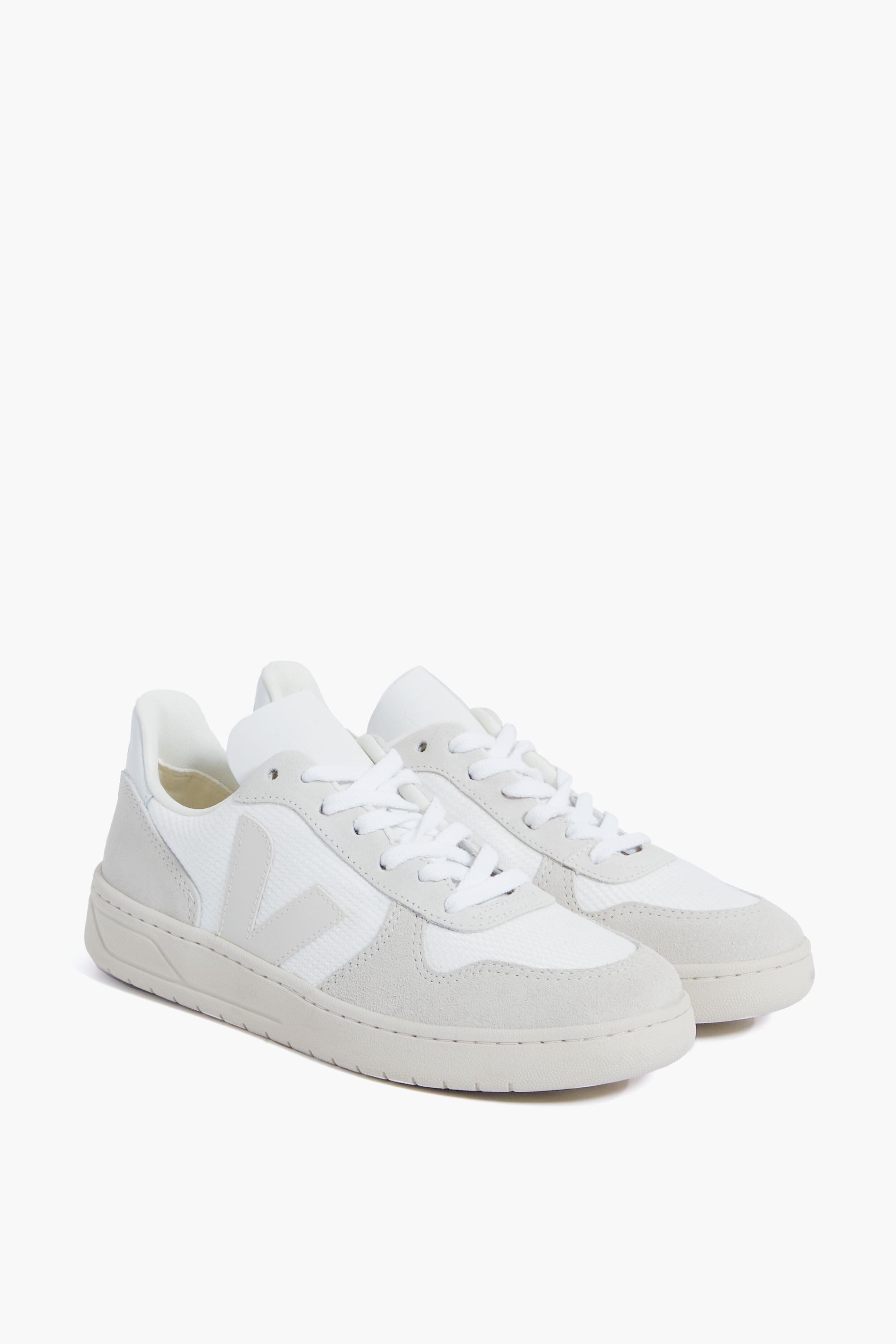 White Natural Pierre V-10 Sneakers | VEJA | Tuckernuck