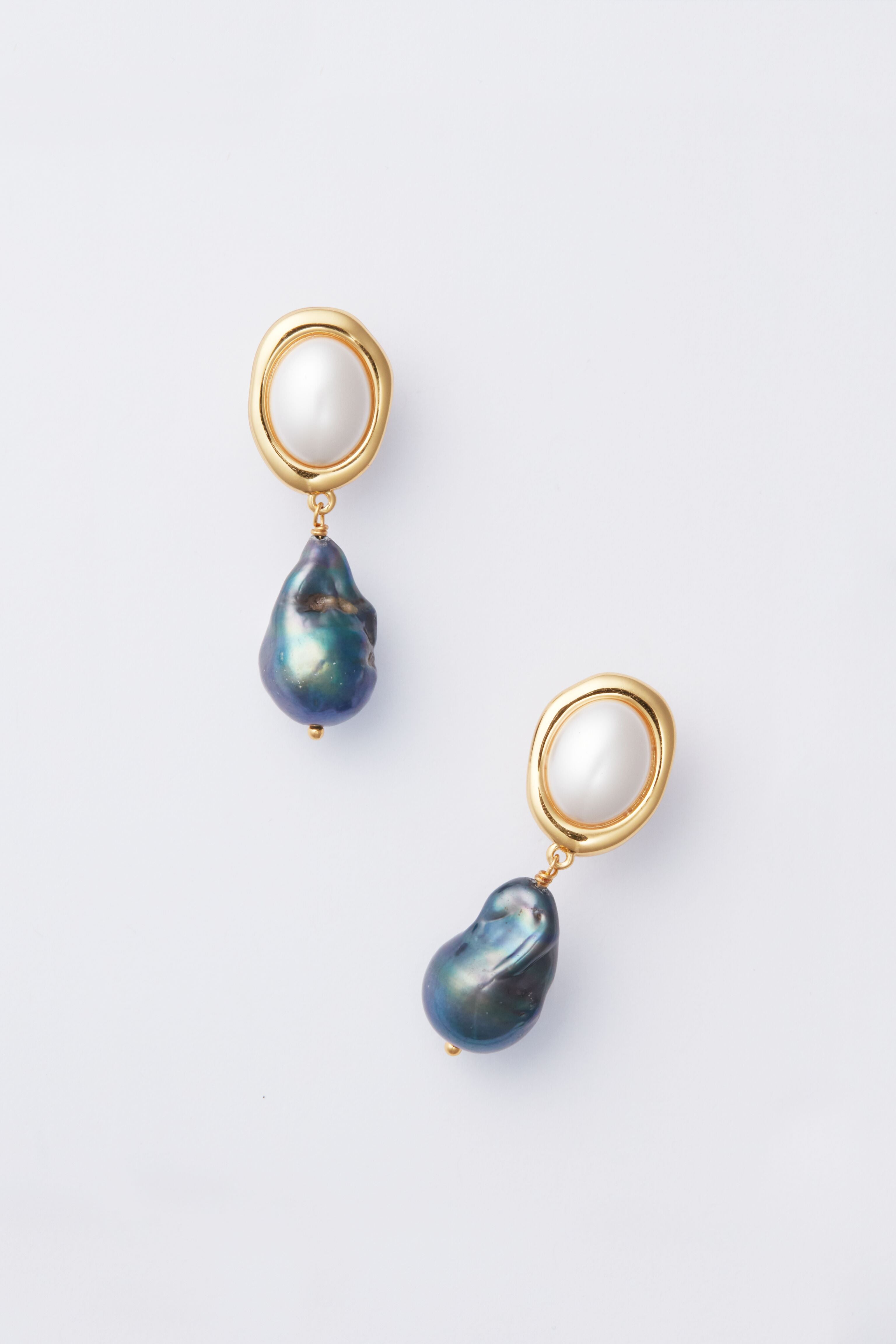Midnight Pearl Drop Sloane Earrings | Tuckernuck Jewelry