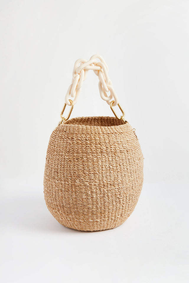 Clare V Pot De Miel Leather-trimmed Woven Abaca Straw Tote