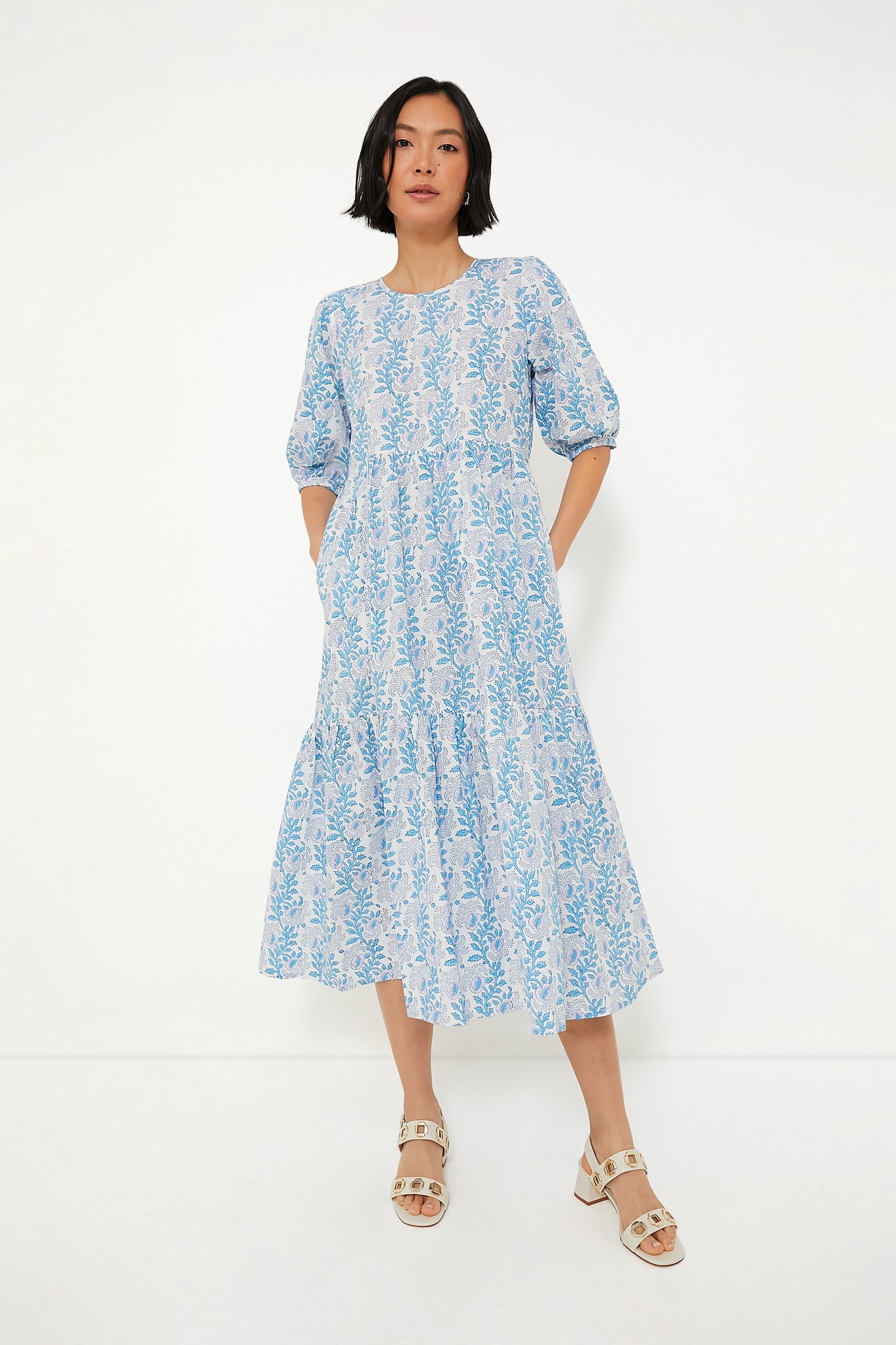 Cornflower Blue Kitty Dress | SZ Blockprints