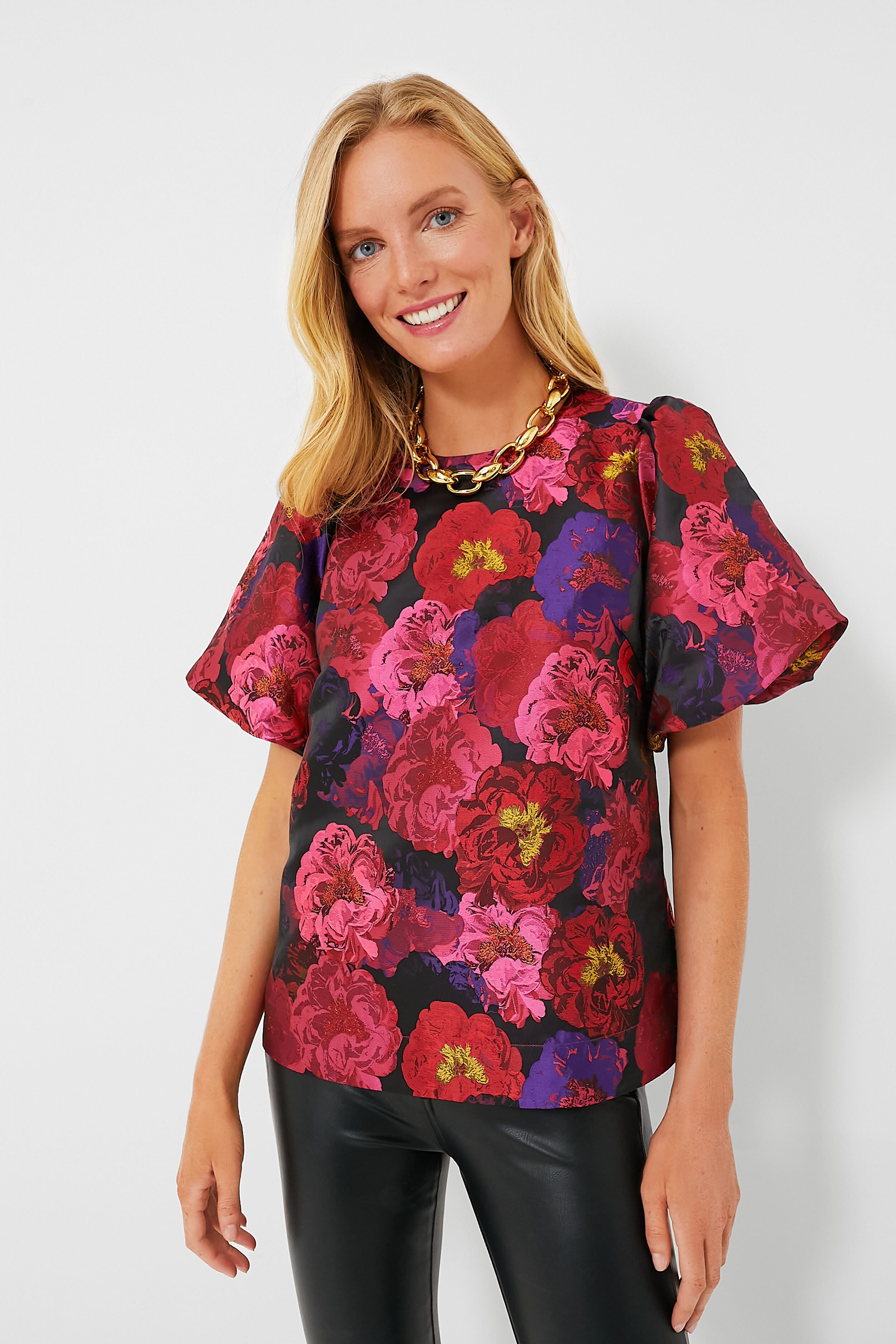 Camellia Jacquard Lyla Blouse | Pomander Place