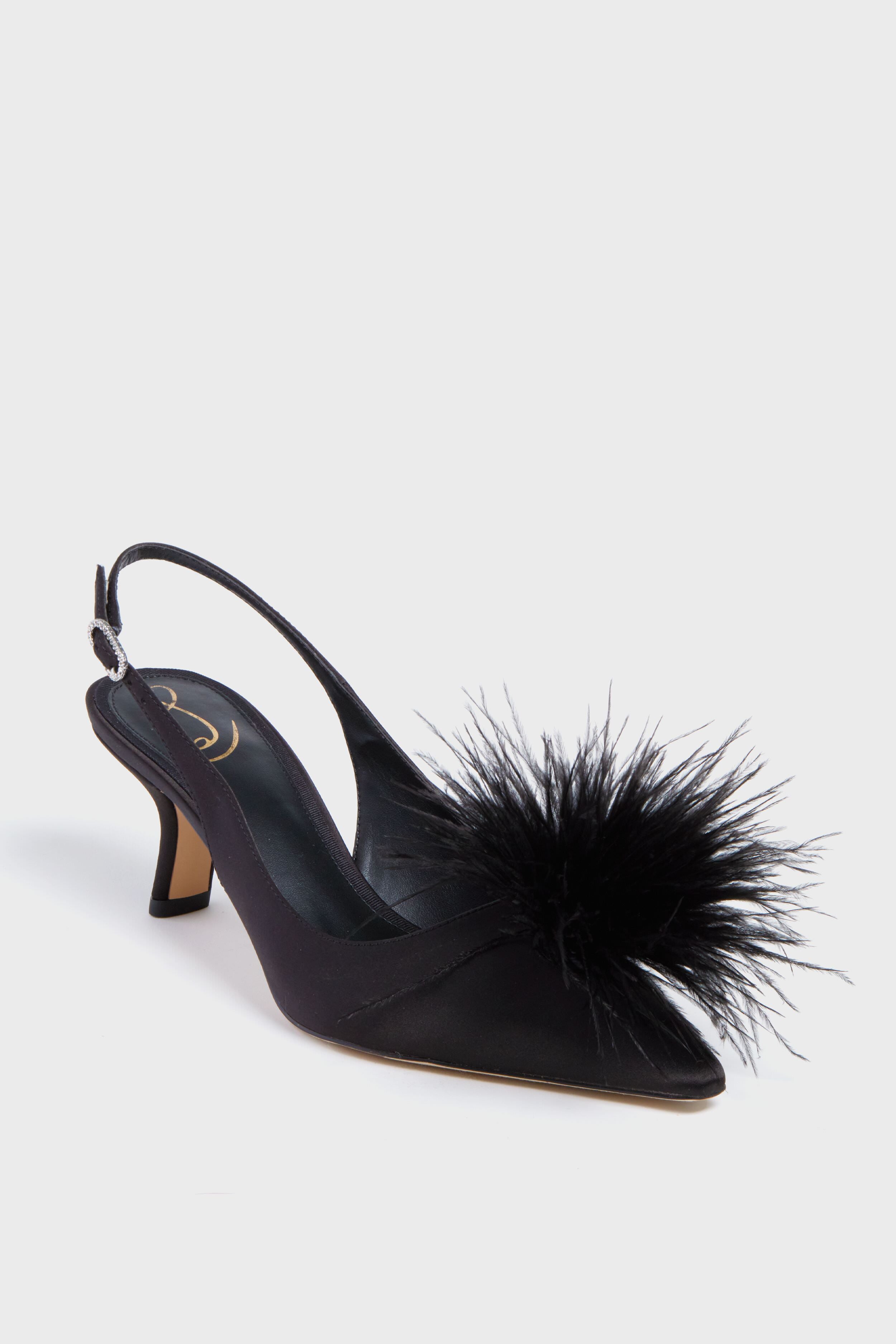 Black Bianka Feather Heels | Sam Edelman