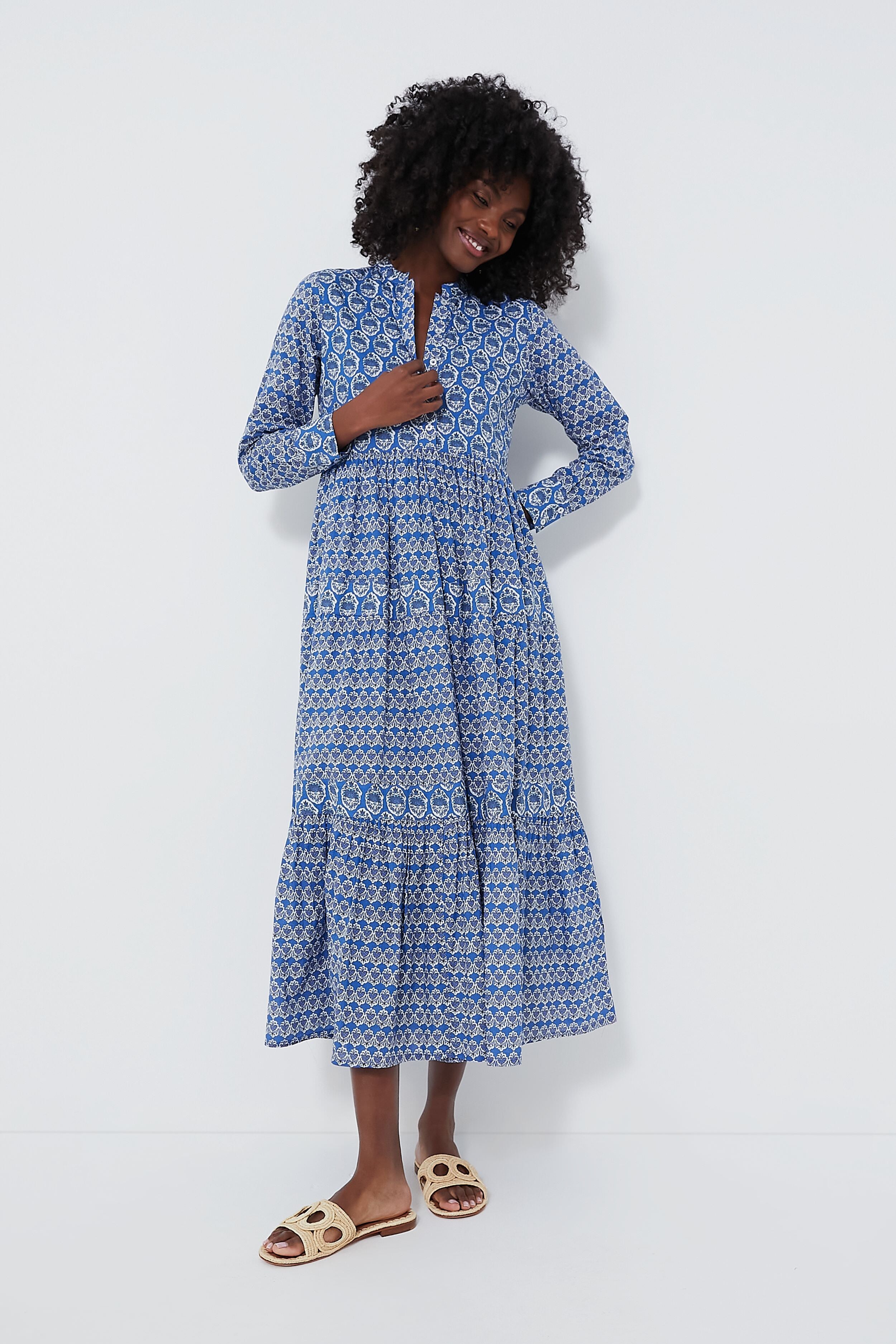 Blue Gwenyth Diwali Maxi Dress | Ro's Garden