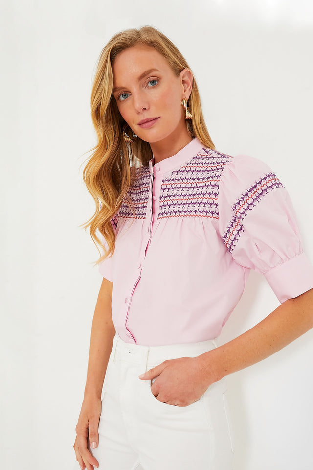 The Shirt by Rochelle Behrens Jade Top in Check – Pink Saloon