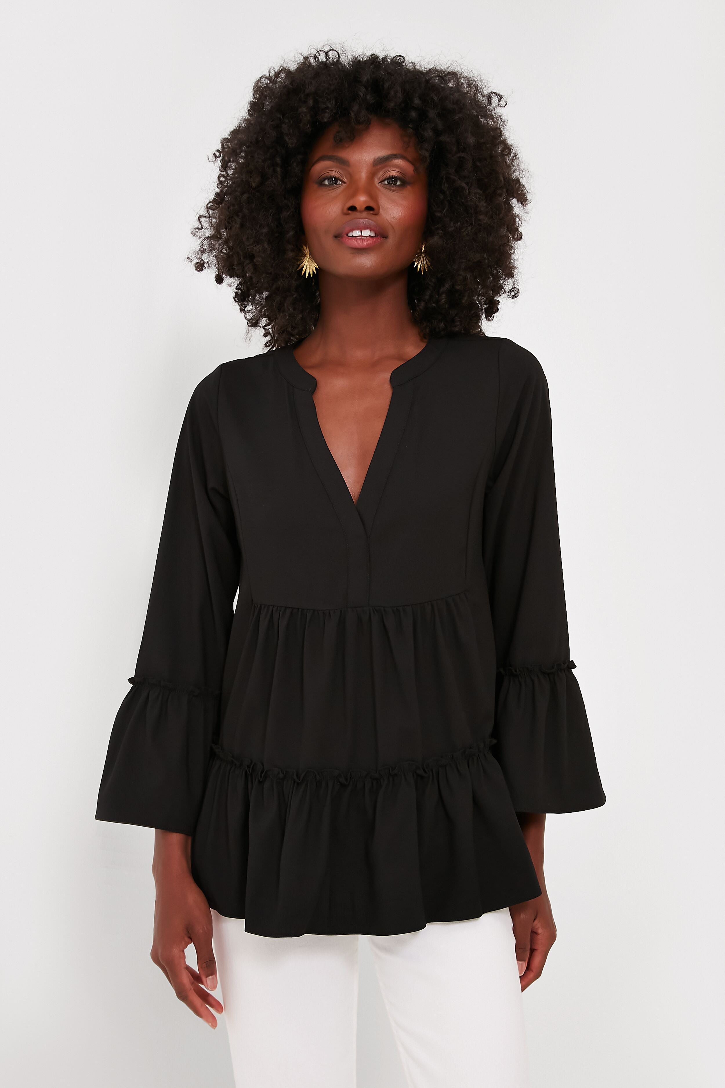 Black Crepe Kenzo Top | Pomander Place