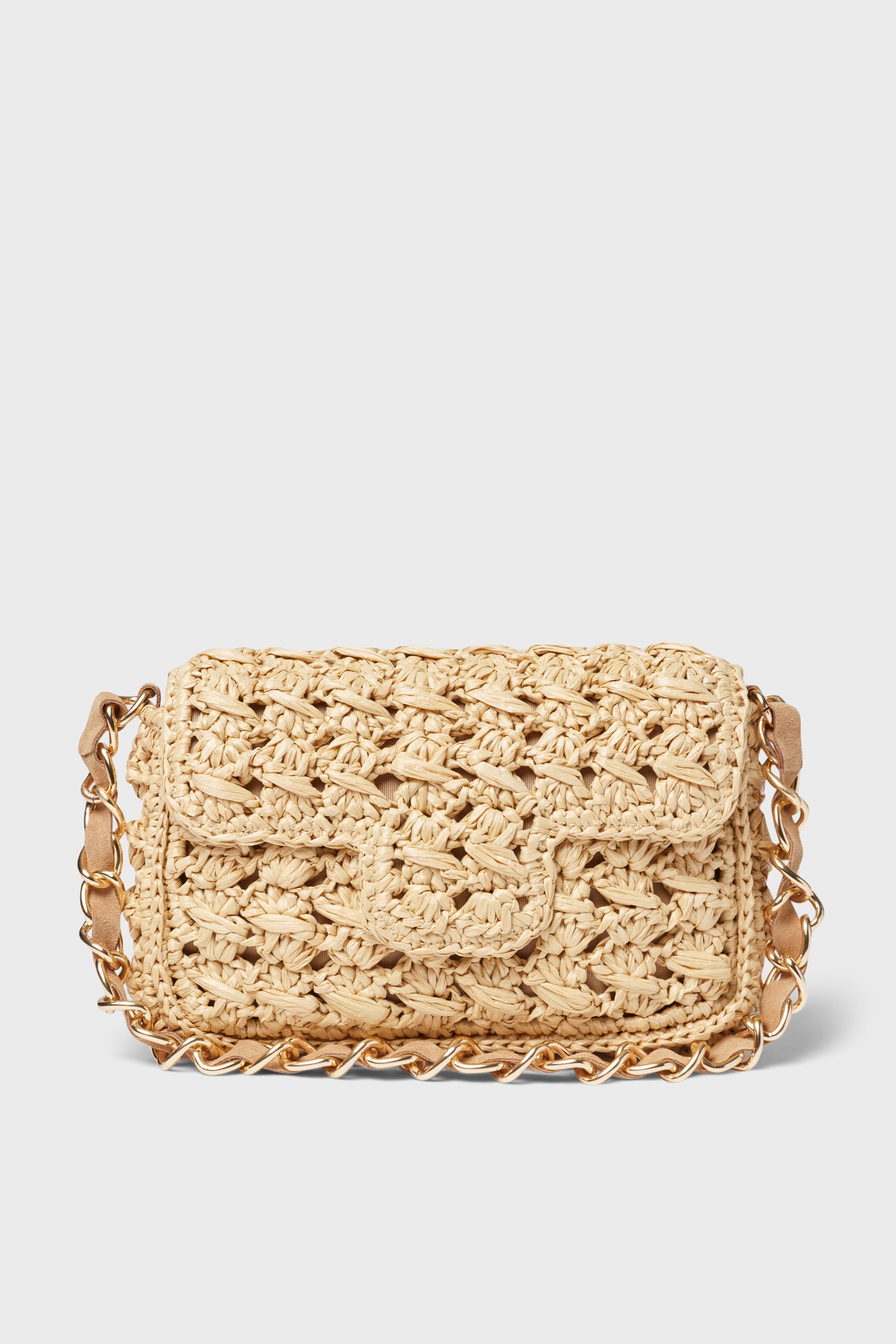 Natural Woven Shoulder Bag | Caterina Bertini