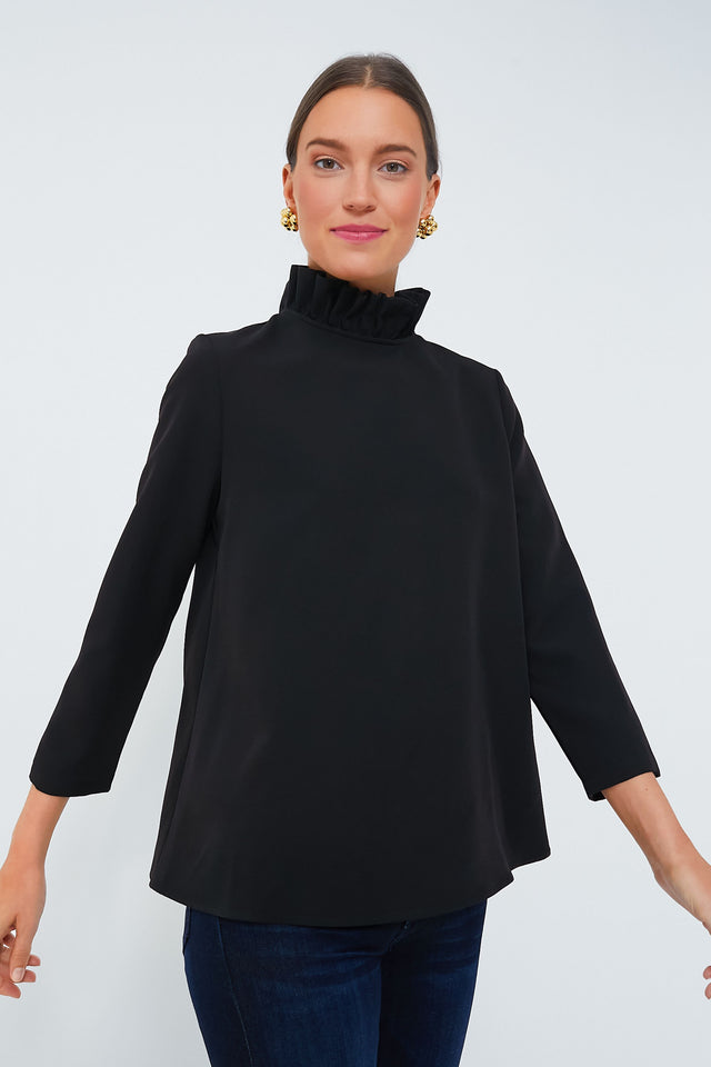 HOTOUCH Blouses for Women Black Lace Shirts with Cami Long Lantern Sleeve  Tunic Ruffle Neck Fall Going Out Tops Black S at  Women's Clothing  store
