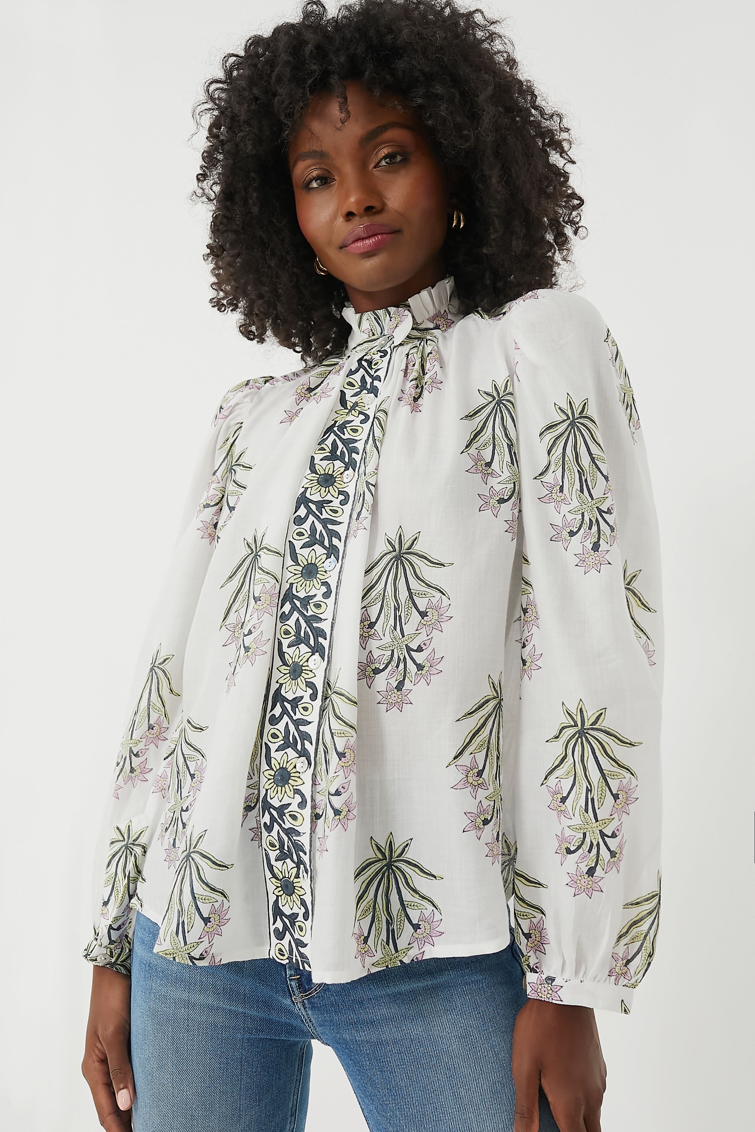 White Winter Lily Annabel Shirt | Alix of Bohemia