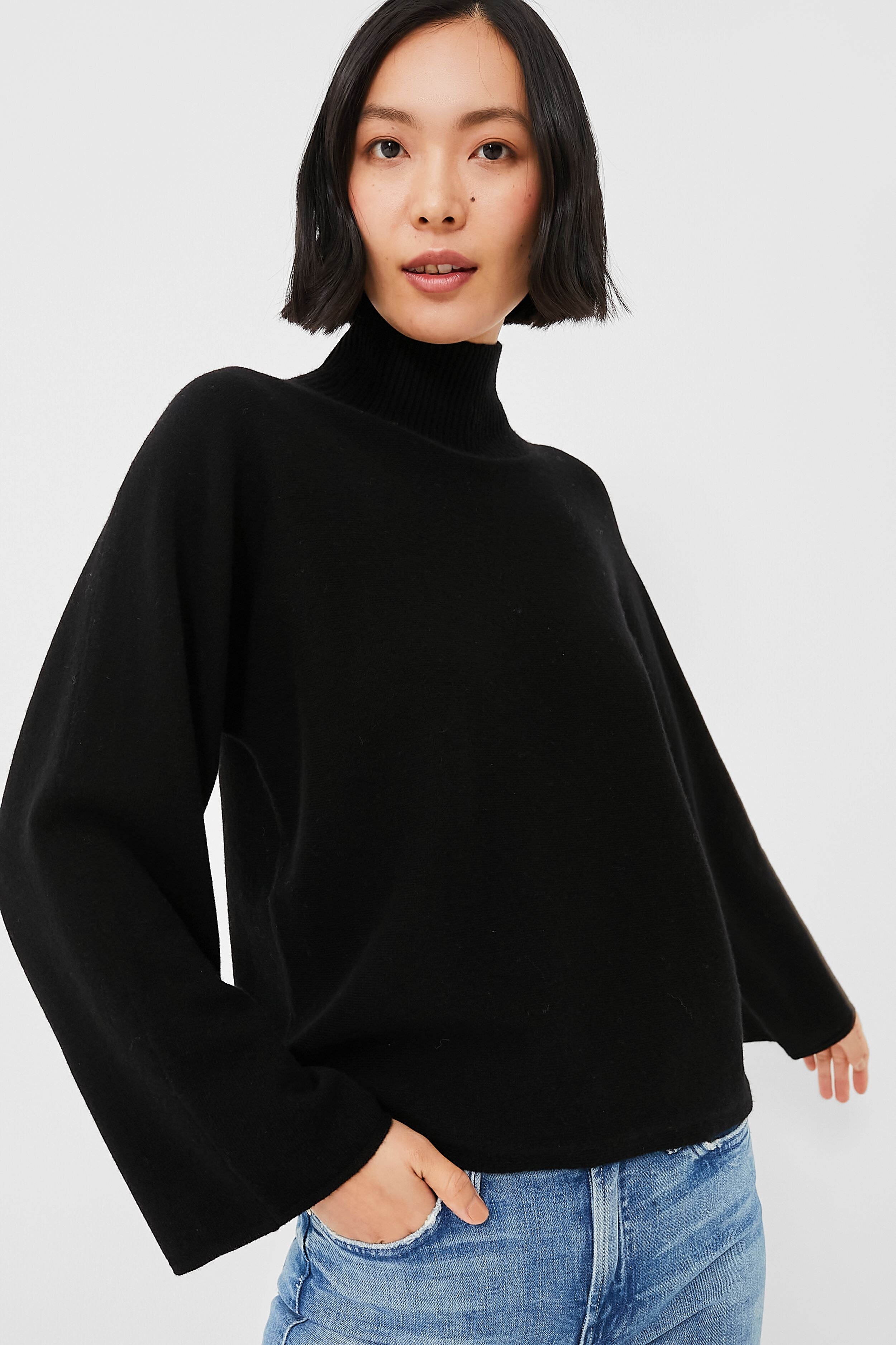 Black Dolman Sleeve Turtleneck | Vince