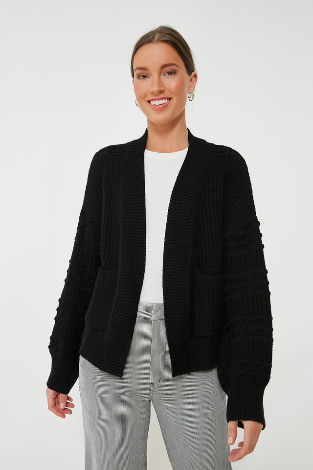 Black Cotton Colette Cardigan | Tuckernuck