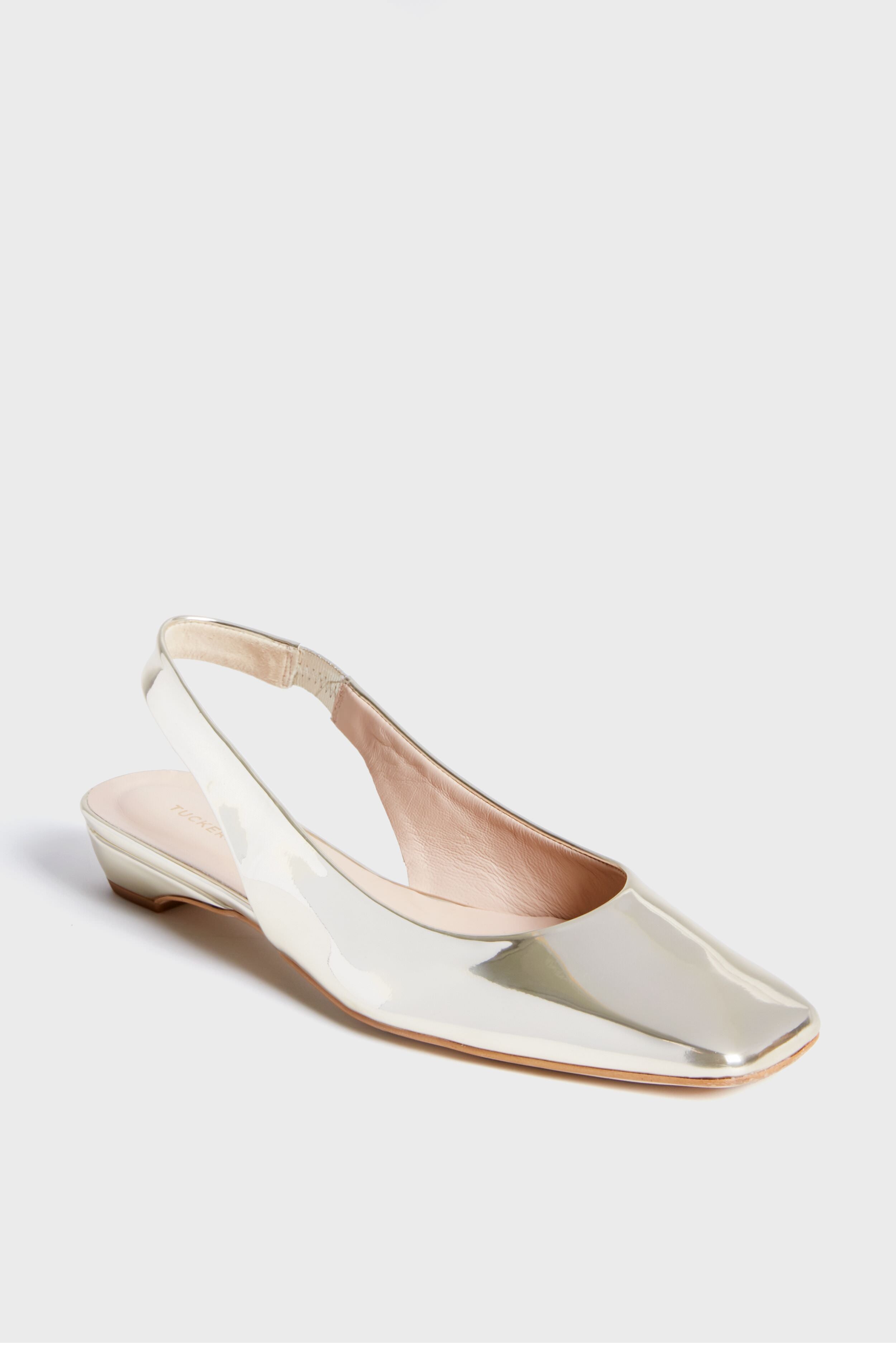 Light Gold Olivia Slingback Flats | Tuckernuck Shoes