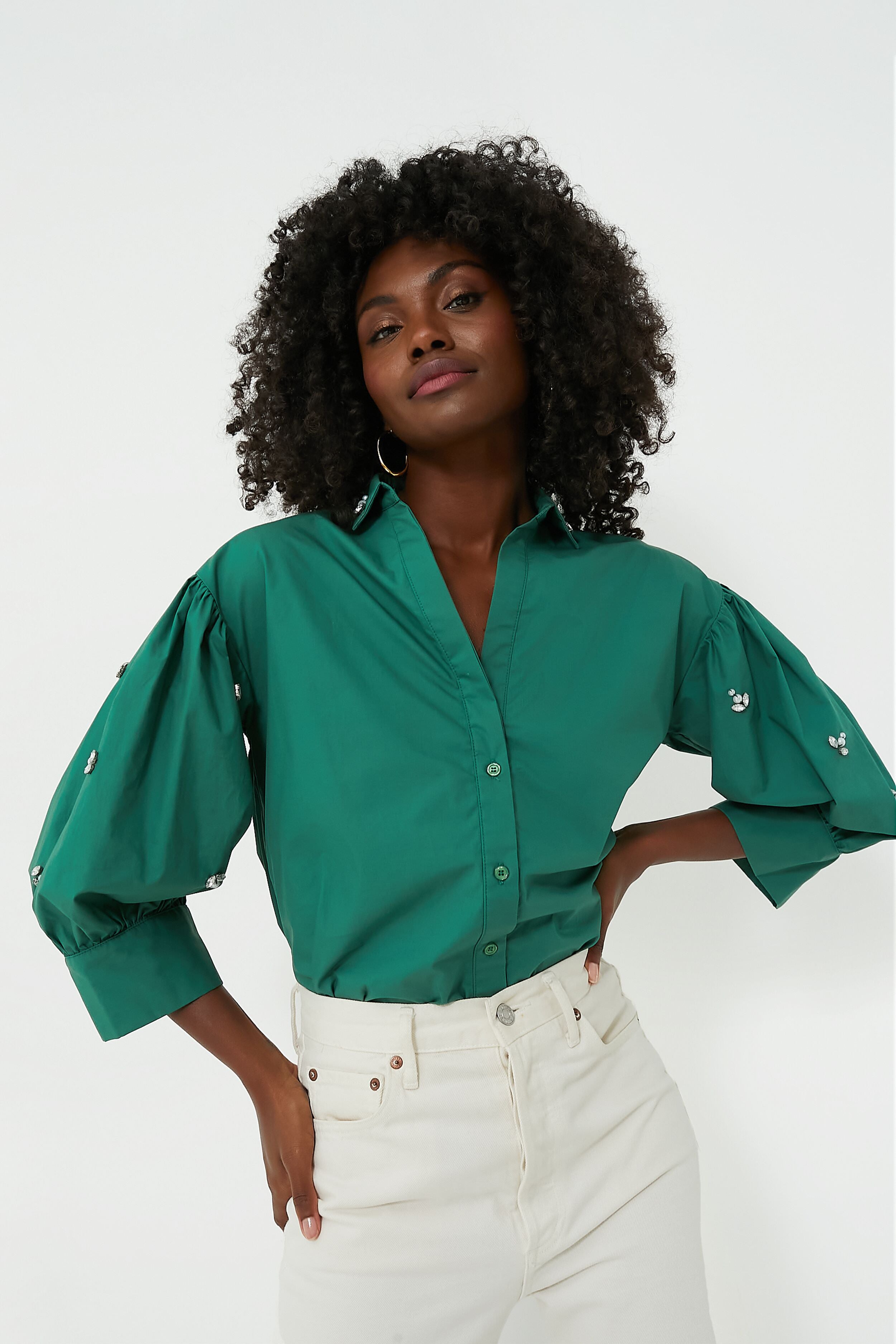 Green Bara Shirt | The Shirt by Rochelle Behrens