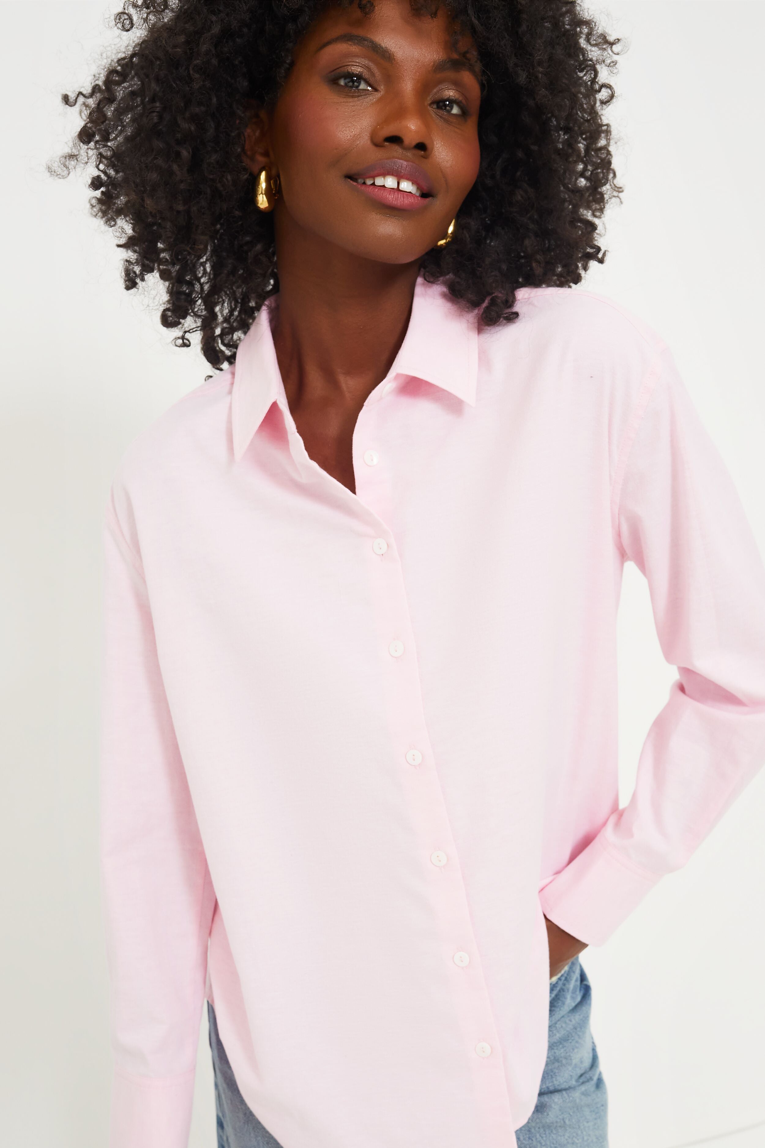 Pink Lightweight Oxford Nadine Button Down | Tuckernuck