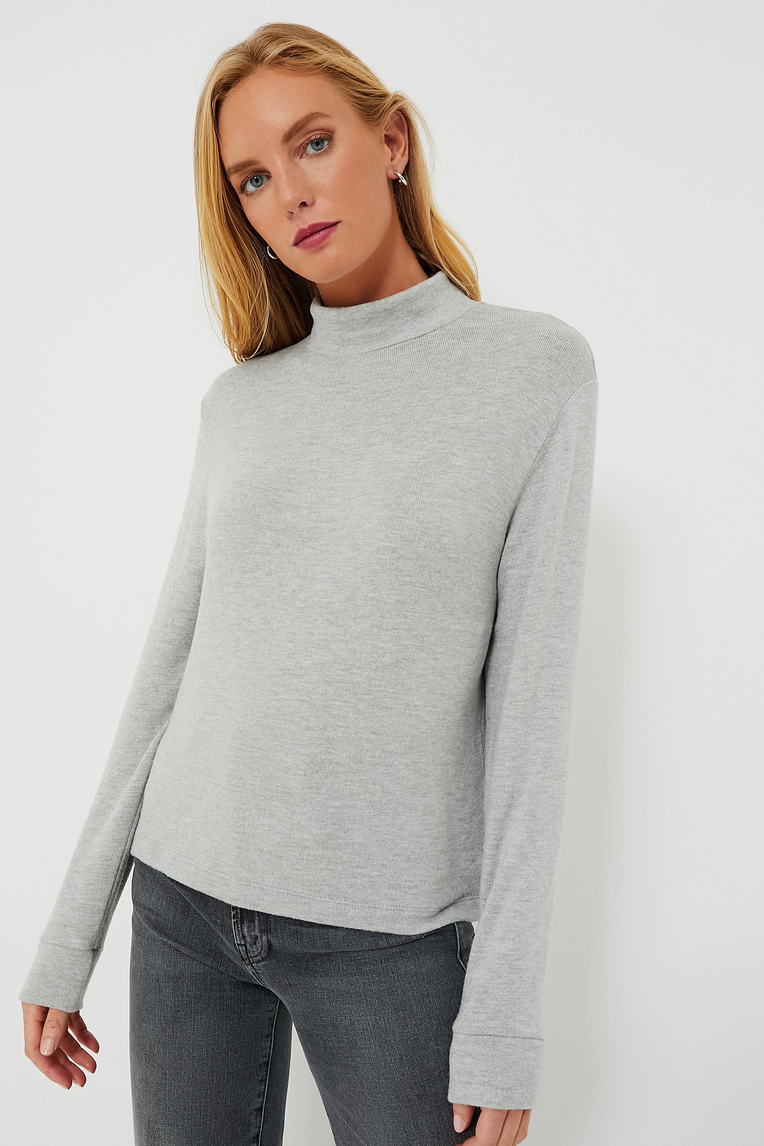 Heather Grey Sweater Turtleneck | DONNI.