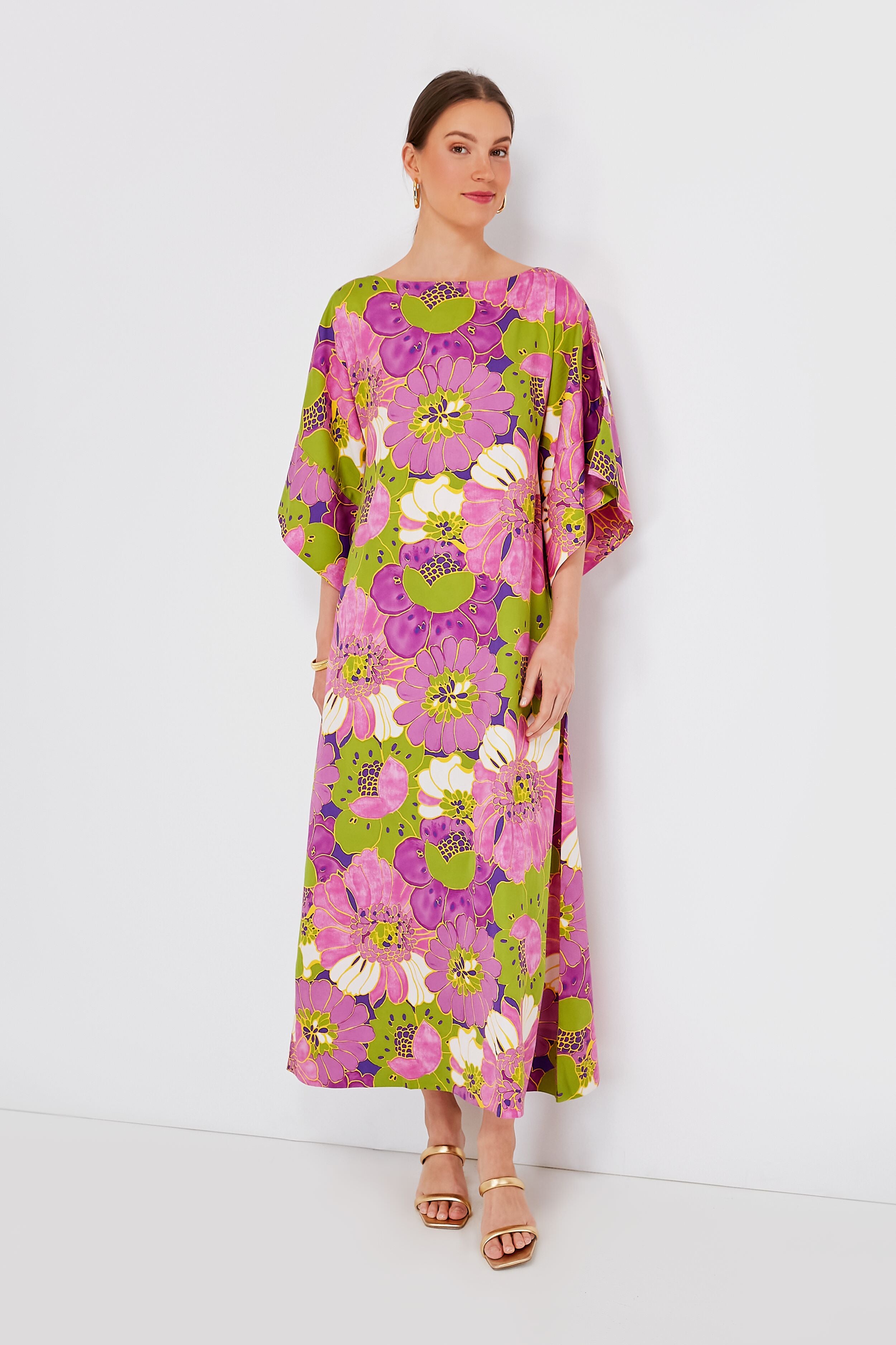 Violet Multi Spinnaker Maxi African Daisy Dress | Frances Valentine