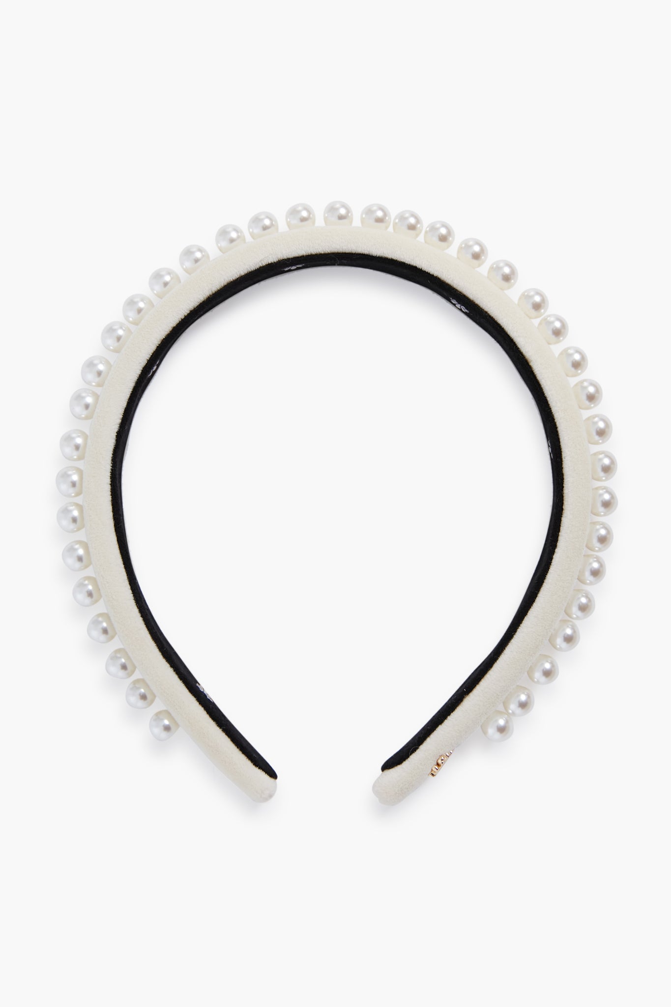 Ivory Pearl Embellished Velvet Gigi Headband | Lele Sadoughi | Tuckernuck