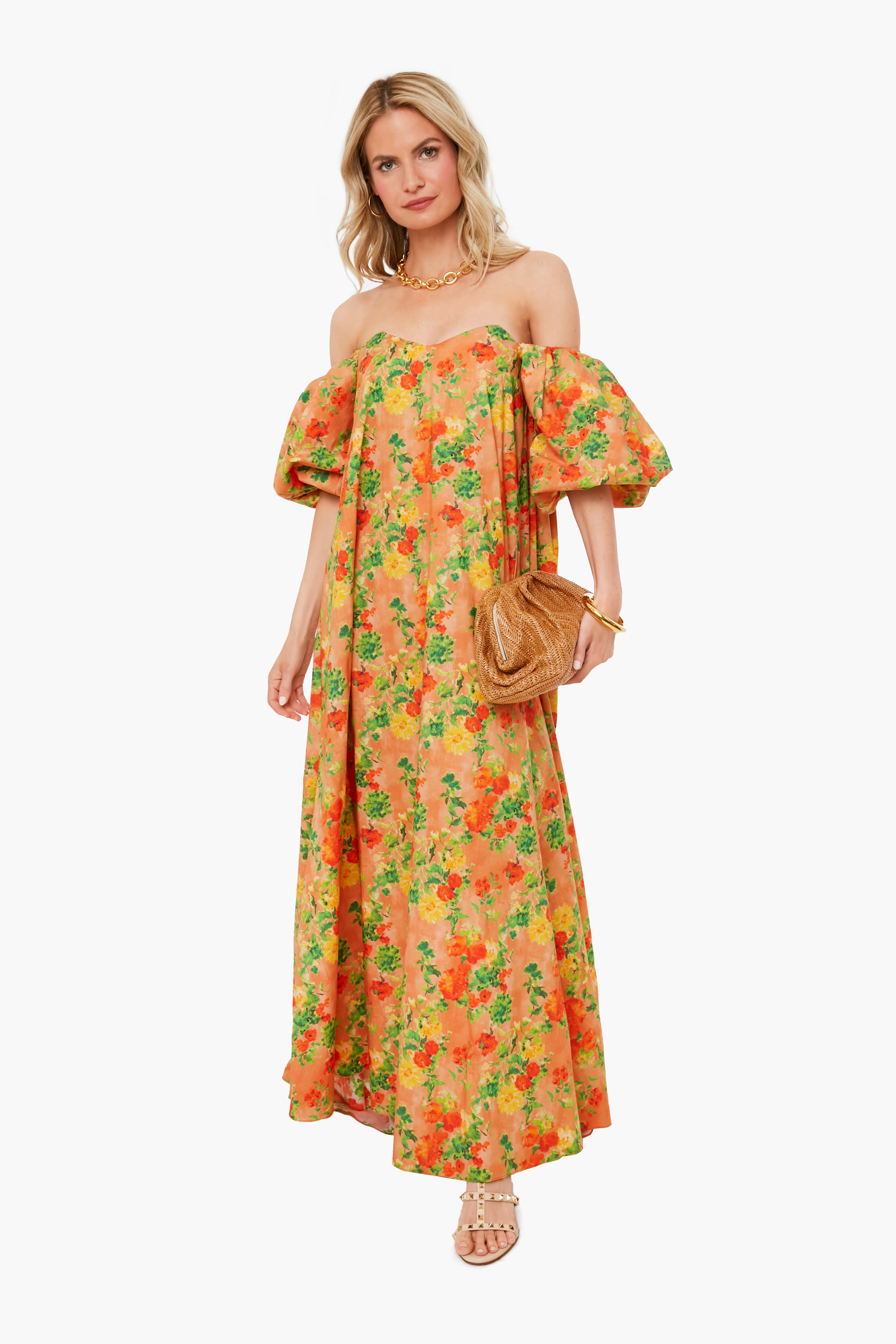 Natural Summer Palmer Maxi Dress | Caroline Constas