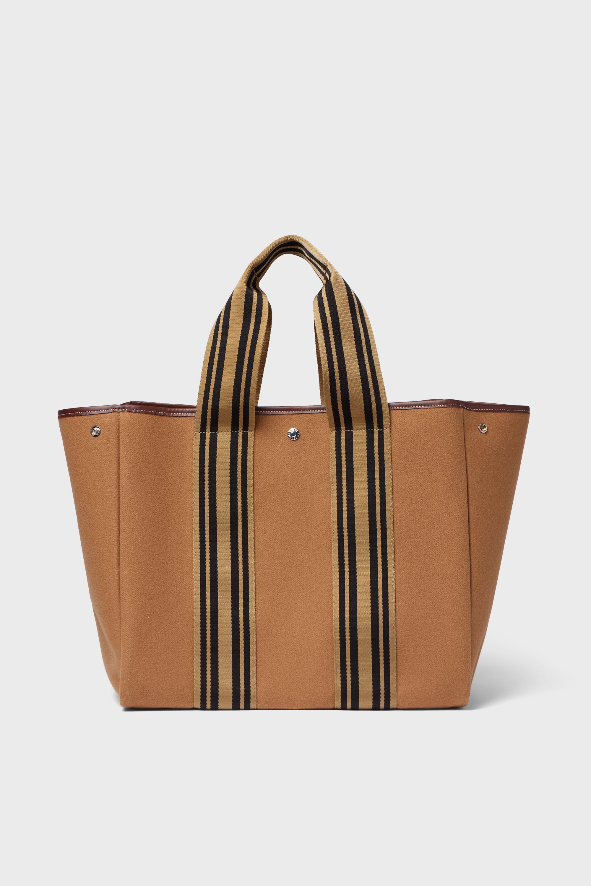 Camel Flannel Equestrian Traversee L Tote | Rue de Verneuil