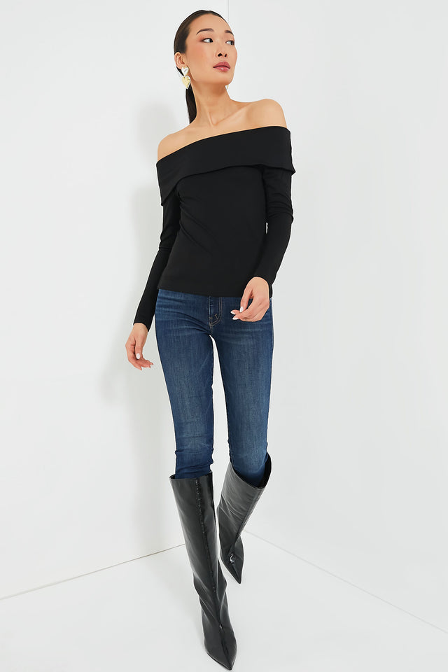 WILLA BLACK STRAPLESS TOP