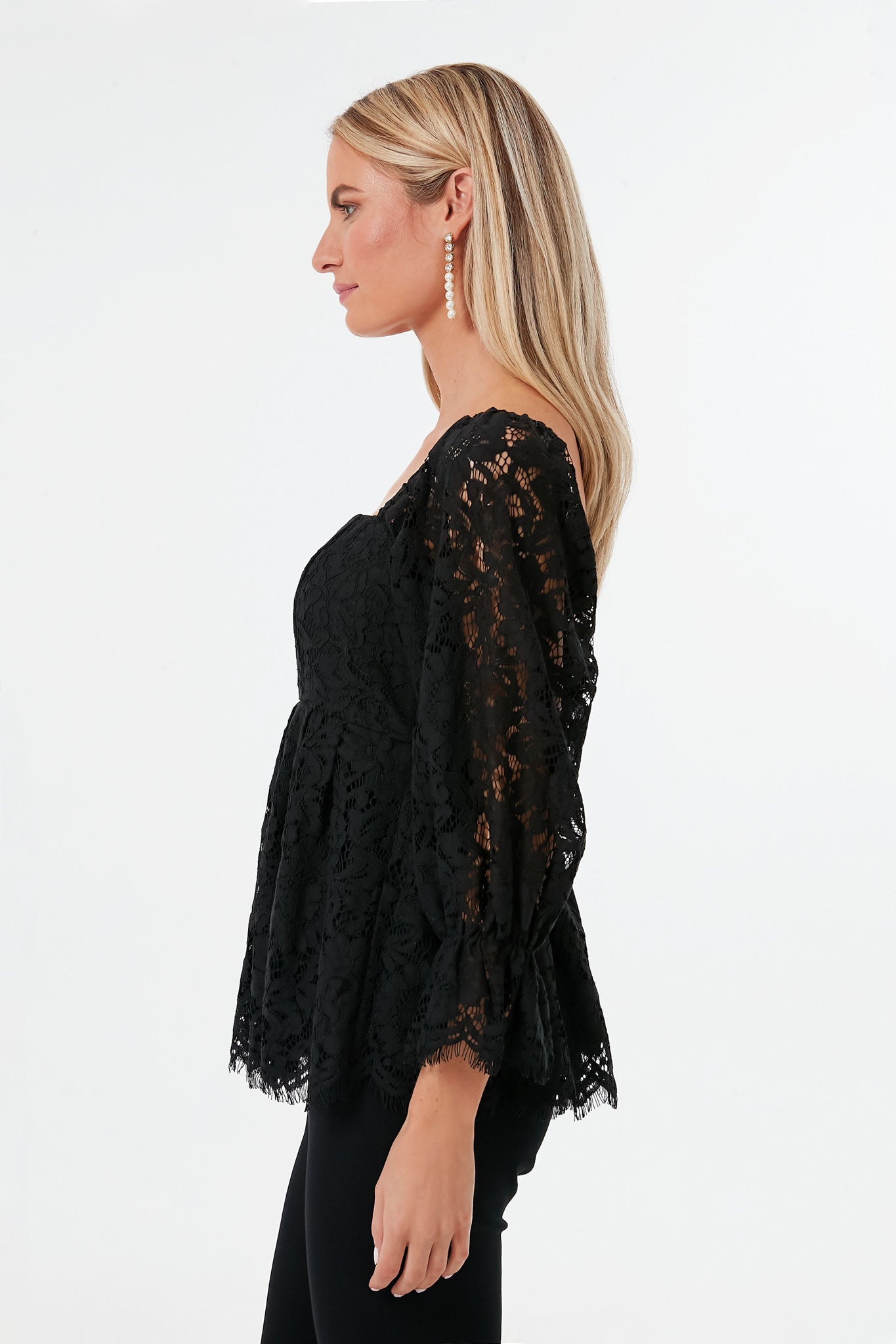 Black Lace Daniella Top | Pomander Place | Tuckernuck