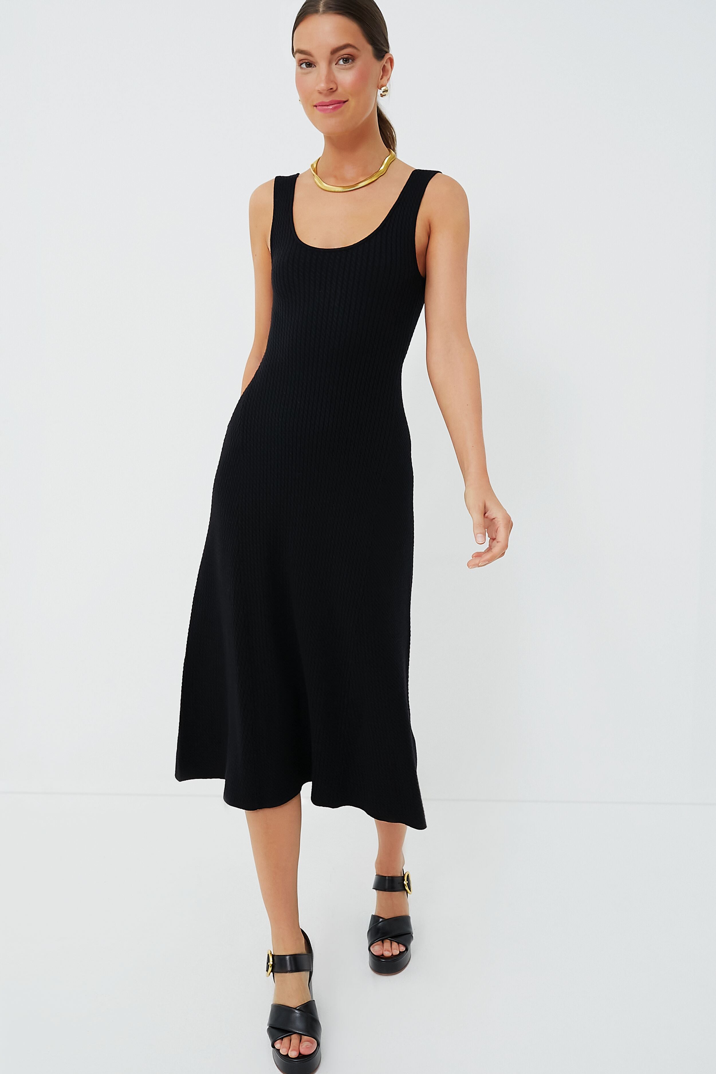 Black Scoop Sweater Midi Dress | WeWoreWhat