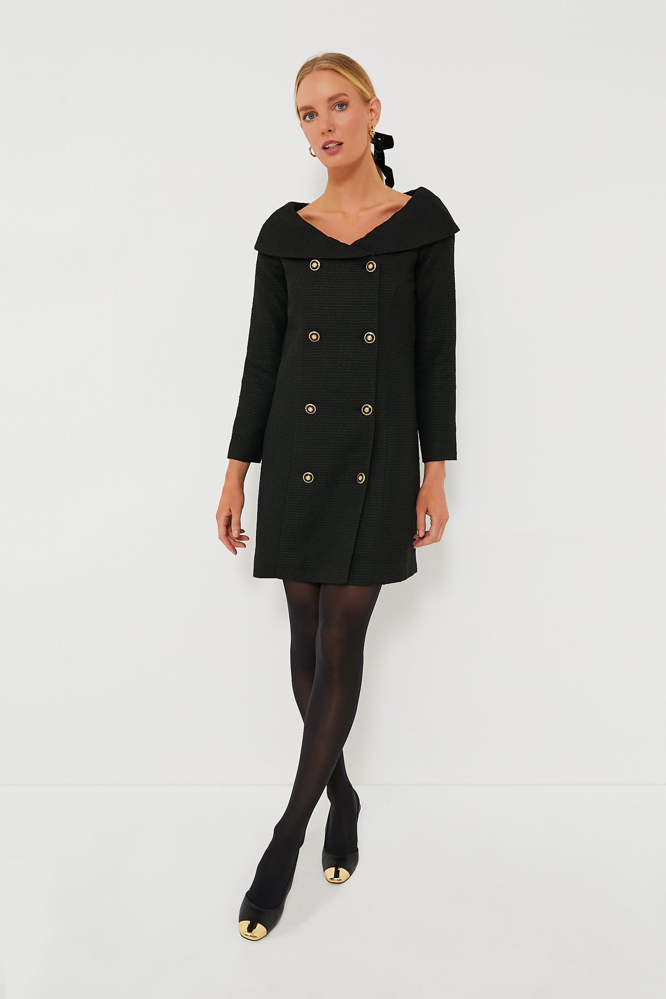 Black Tweed Blanche Dress | Tuckernuck