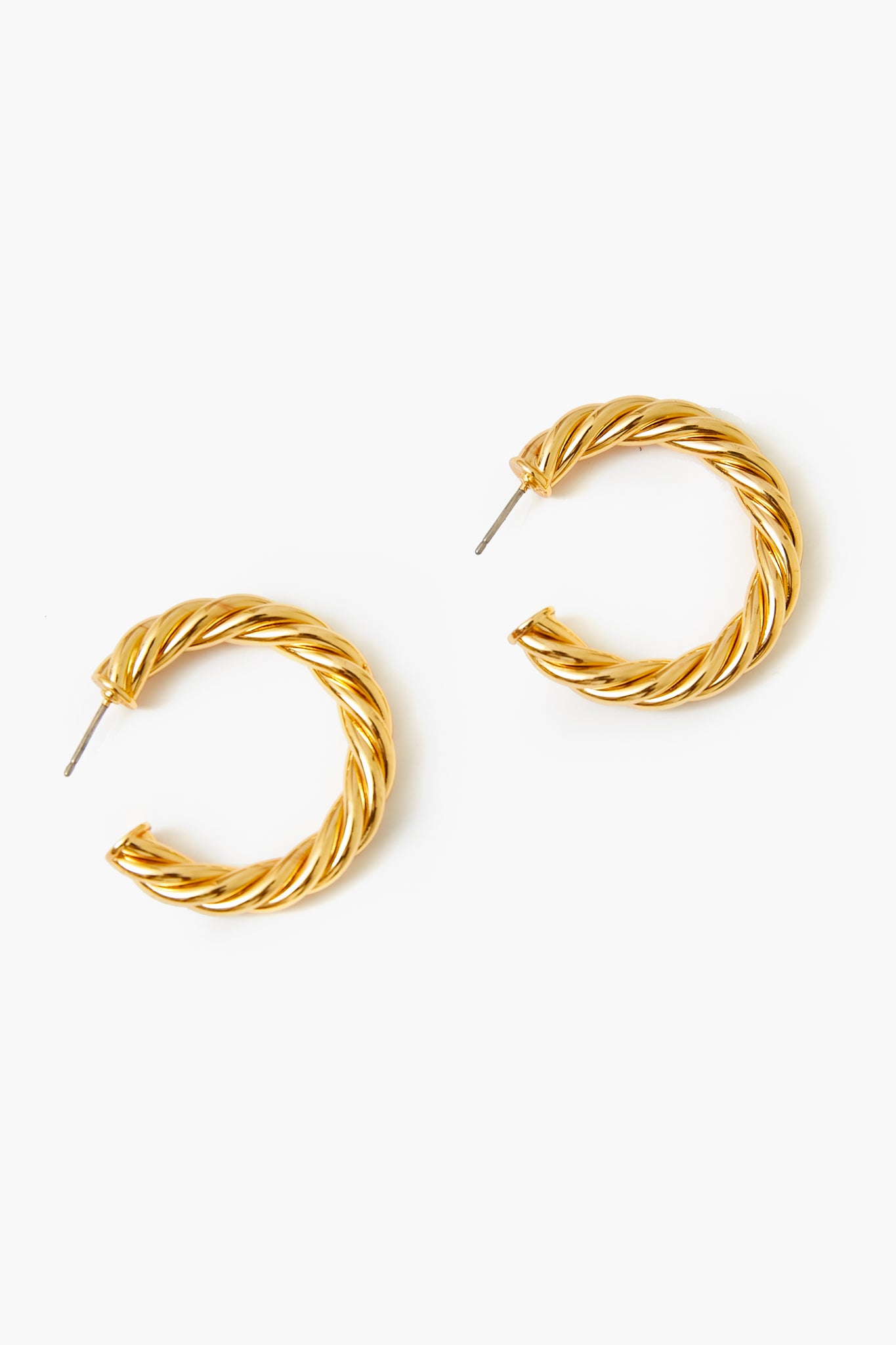 Gold French Twist Large Hoop Earrings | Tuckernuck Jewelry
