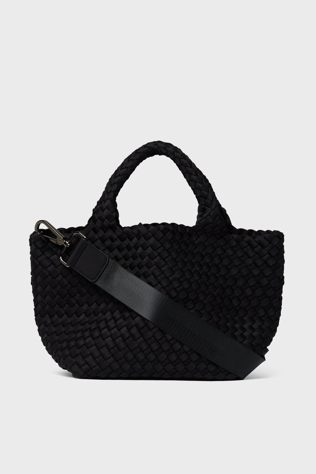 Black Feather Diamante Knot Handle Bag