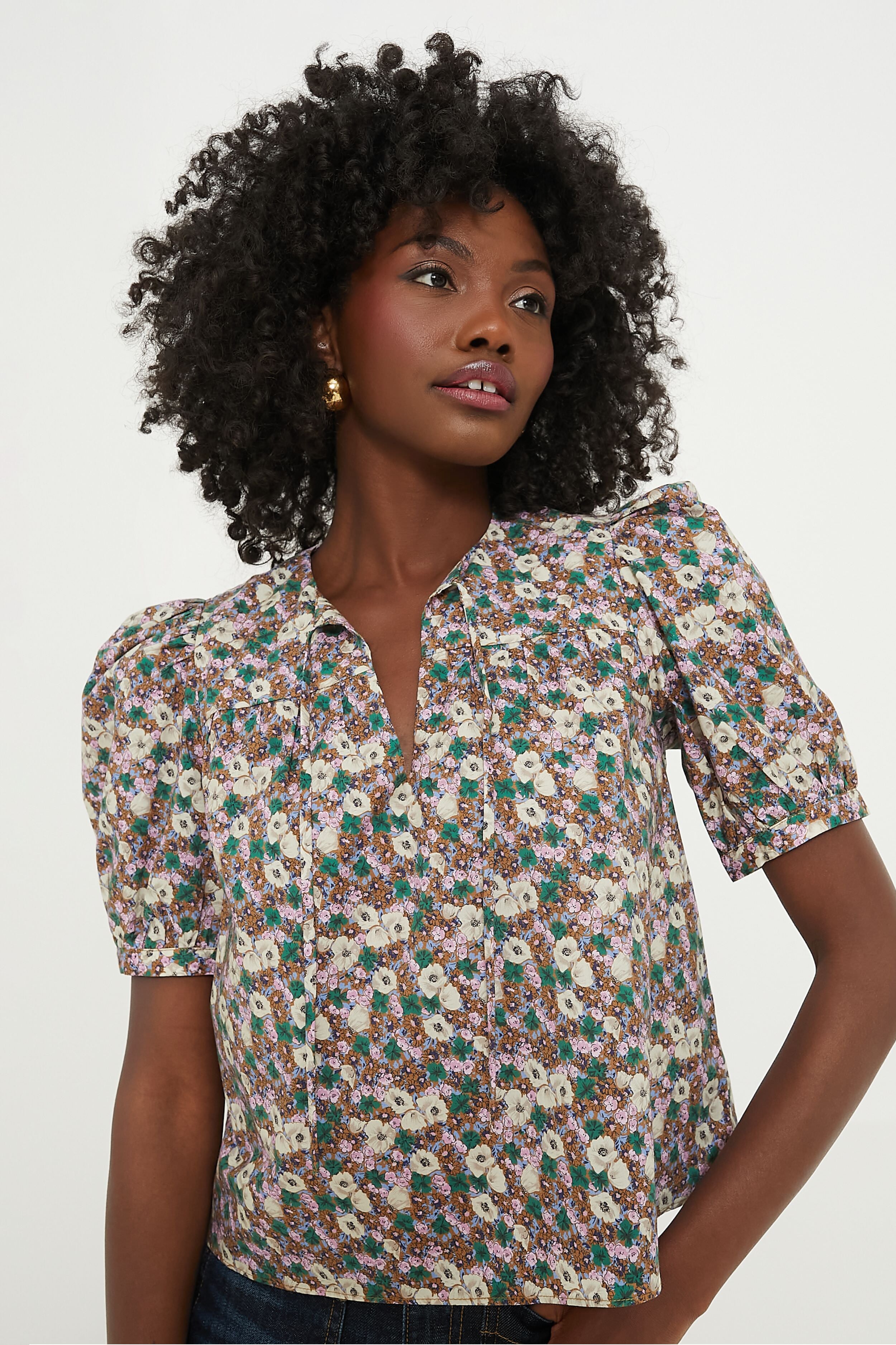 Purple Multi Floral Petunia Blouse | Hyacinth House