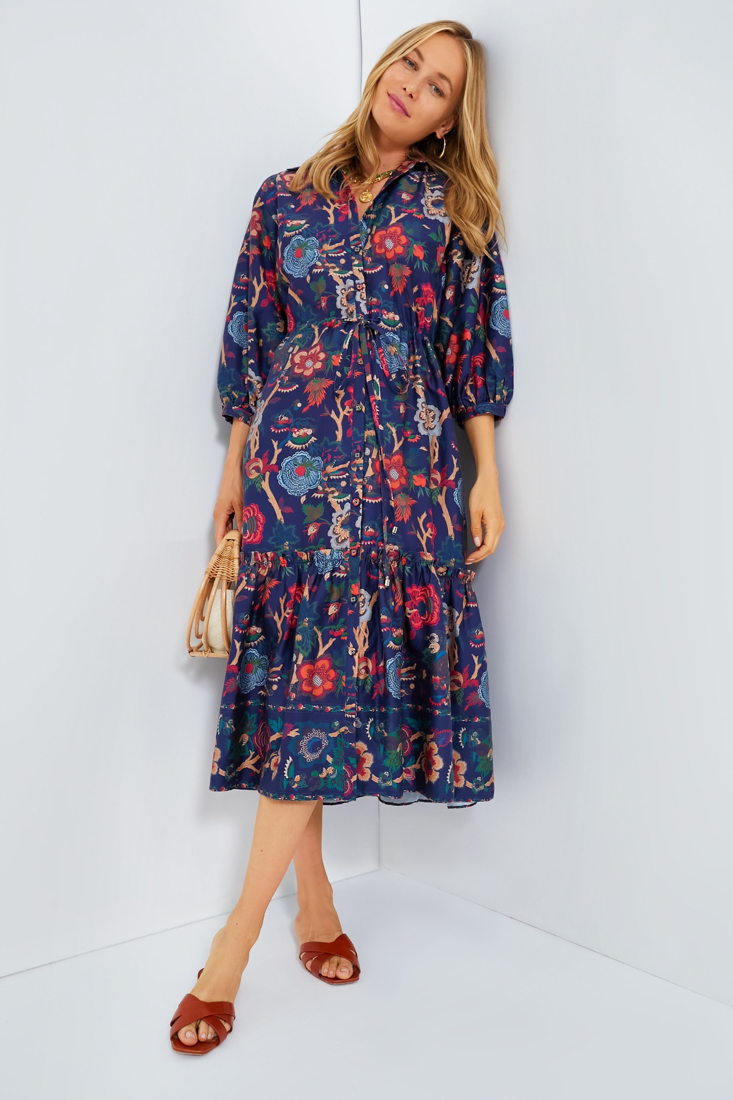 Evening Baroque Floral Hutton Dress | Cara Cara