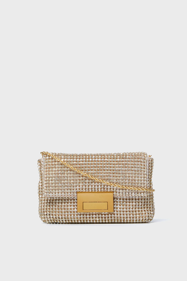 Gold Beaded Clutch