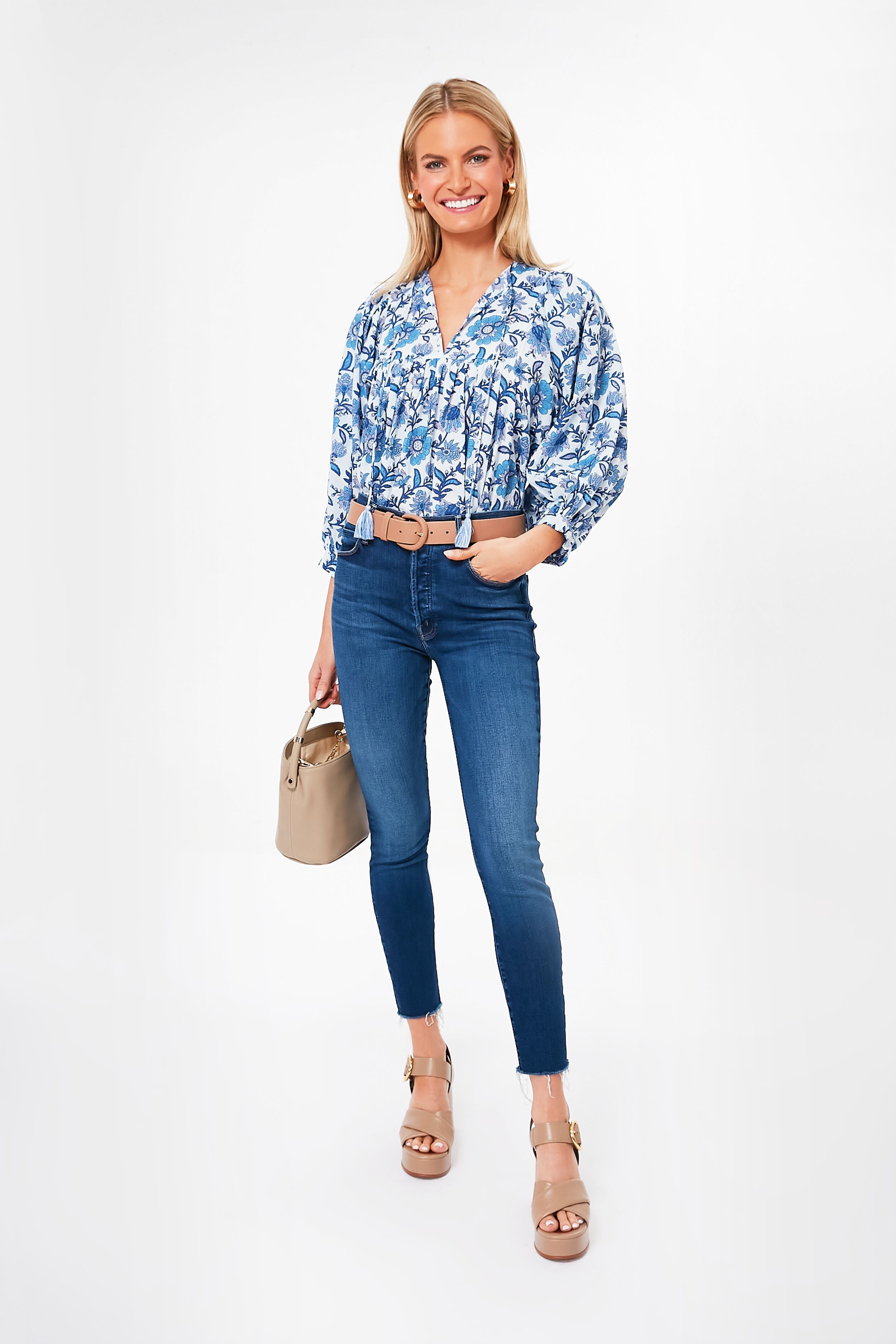 Blue Floral Charlie Top | Mille | Tuckernuck