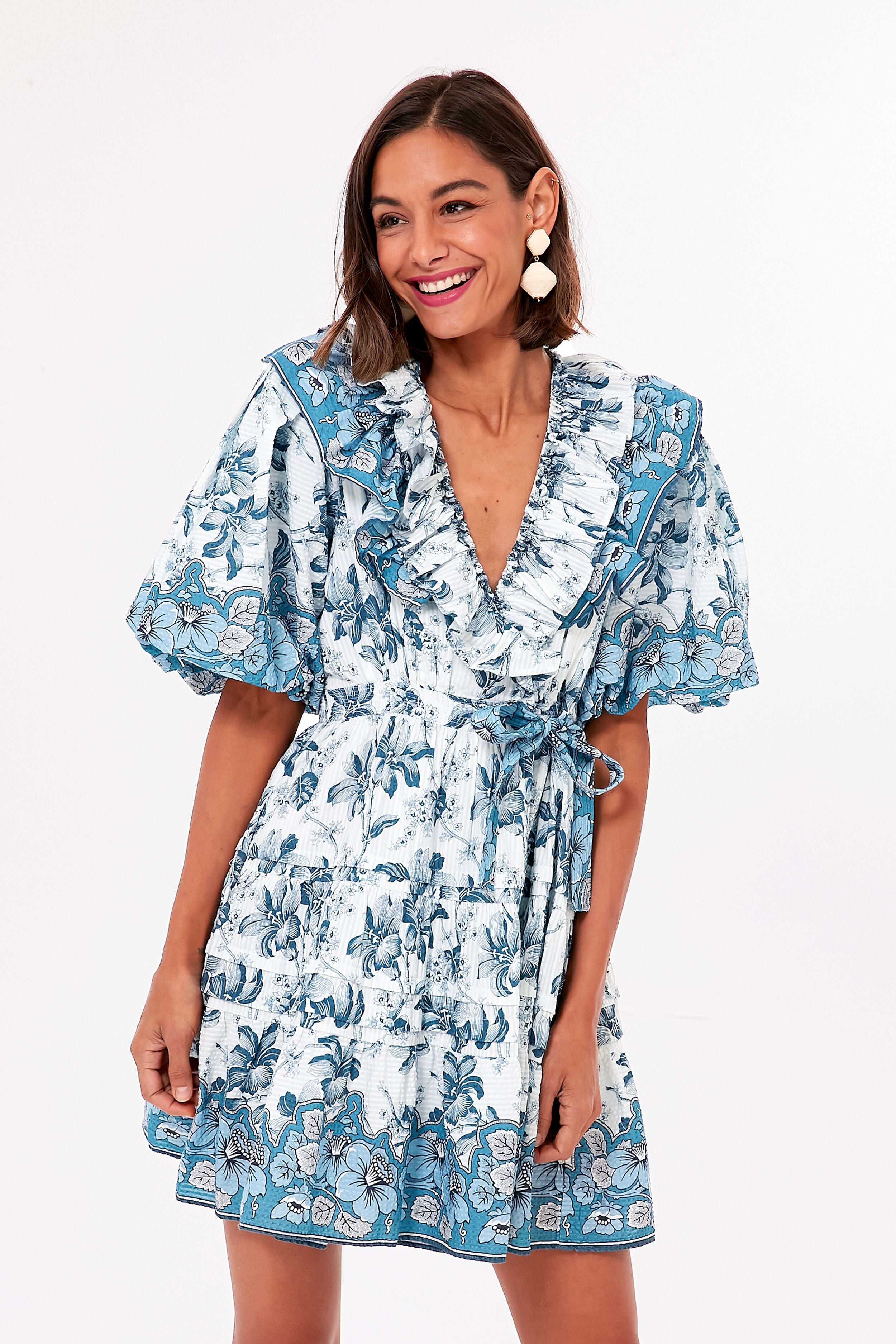 Beryl Blue Print Remy Mini Dress | Love the Label | Tuckernuck