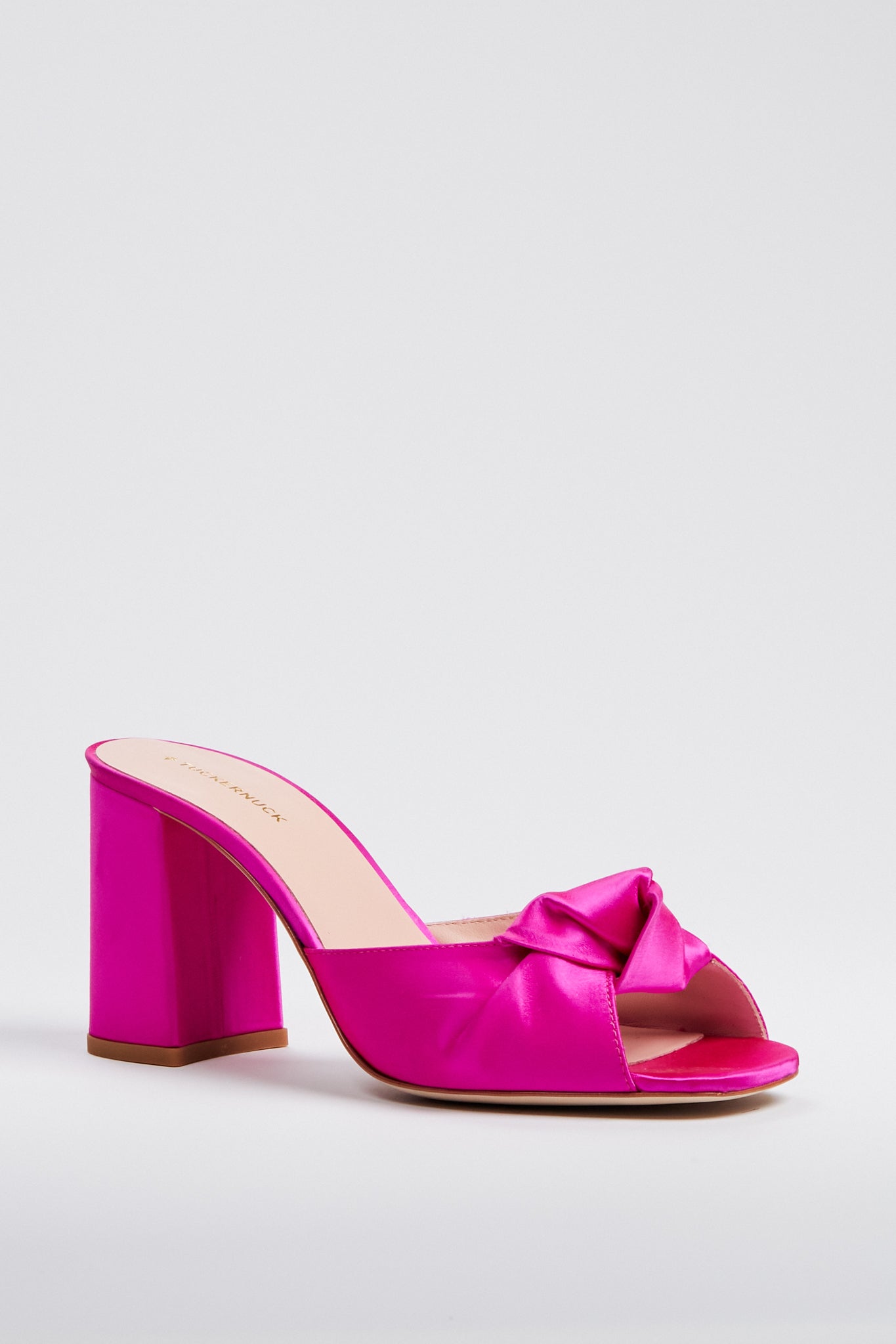 Pink Satin Blake Heels | Tuckernuck Shoes