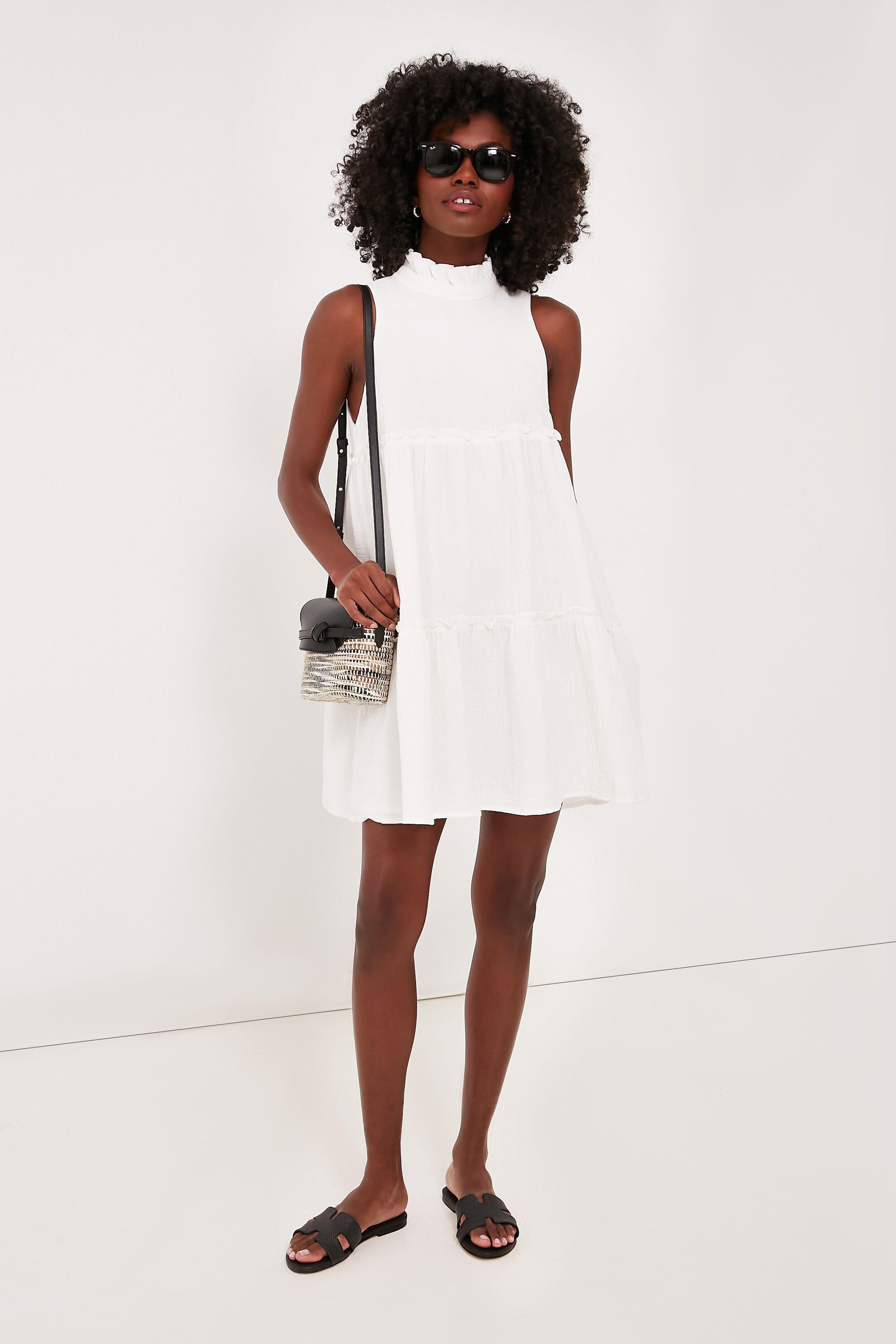 White Lightweight Gauze Morgan Dress | Pomander Place