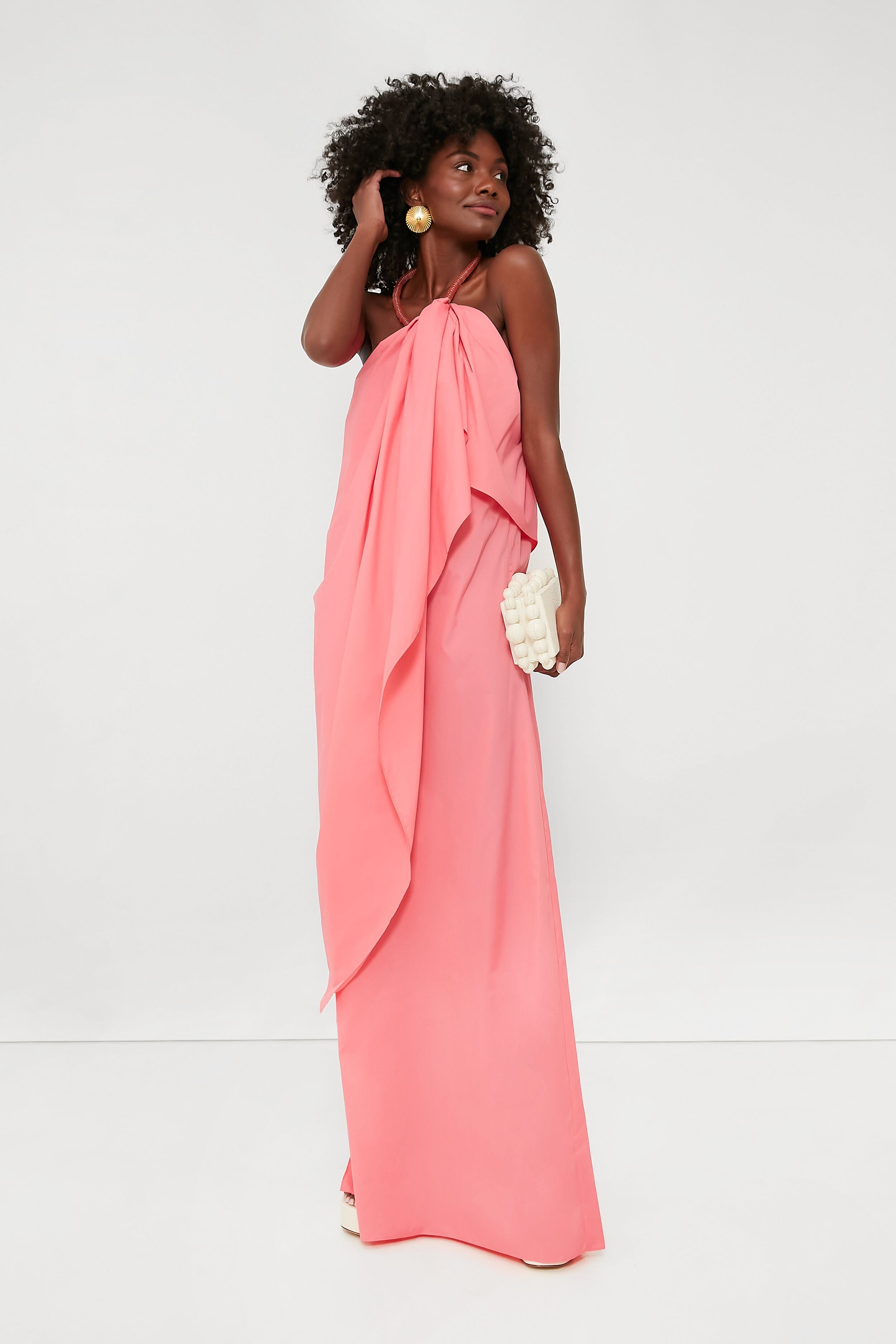 Coral Pink Desiree Dress | STAUD