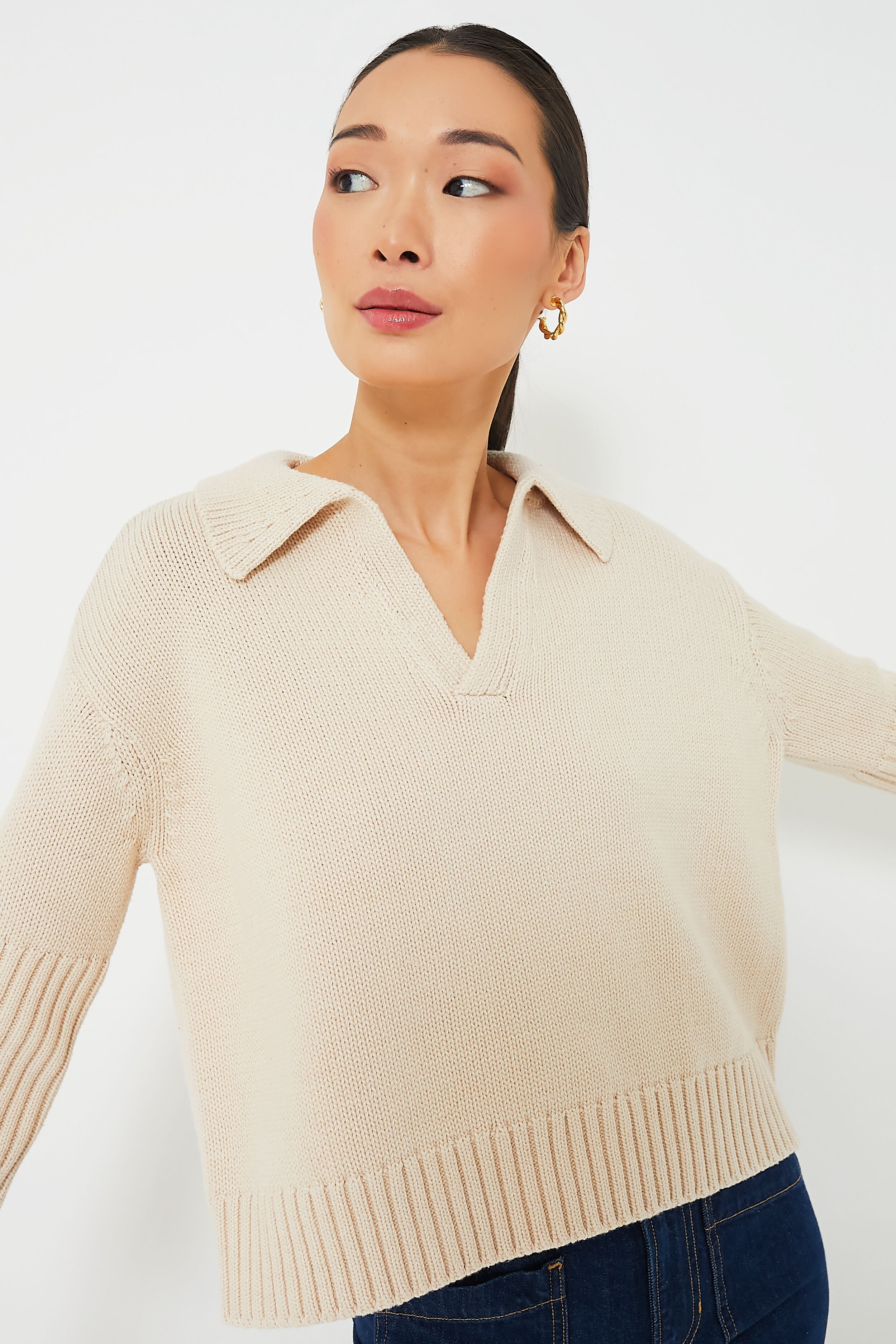 Sandstone Brenna Polo Sweater | Tuckernuck